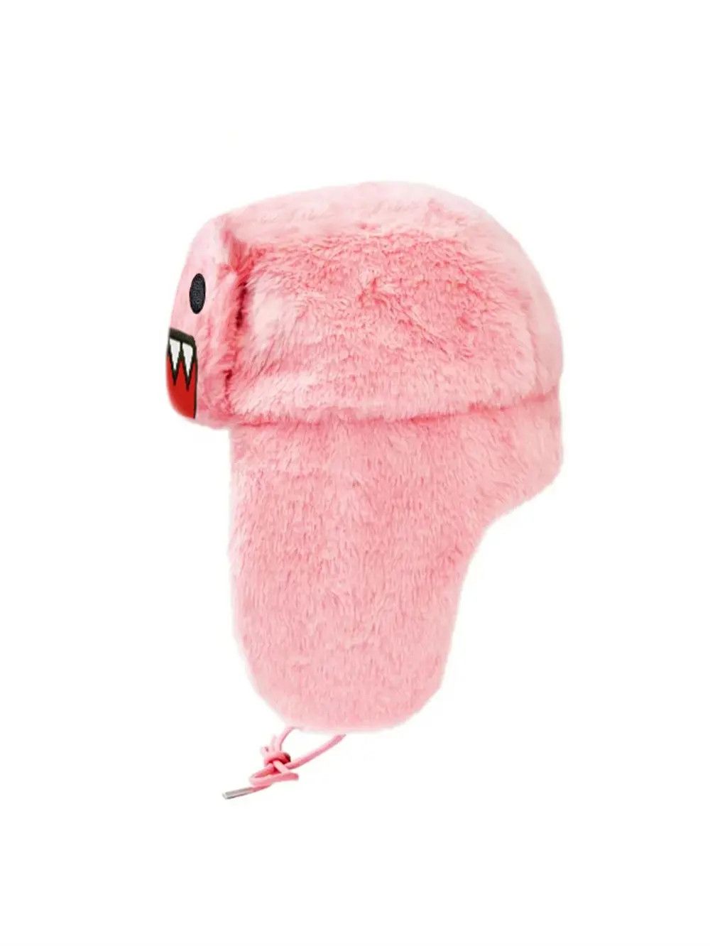 Japanese Brand Y2K Cartoon Anime Pink Domo Kun Ushanka Winter Warm Hat Size ONE SIZE - 3 Thumbnail