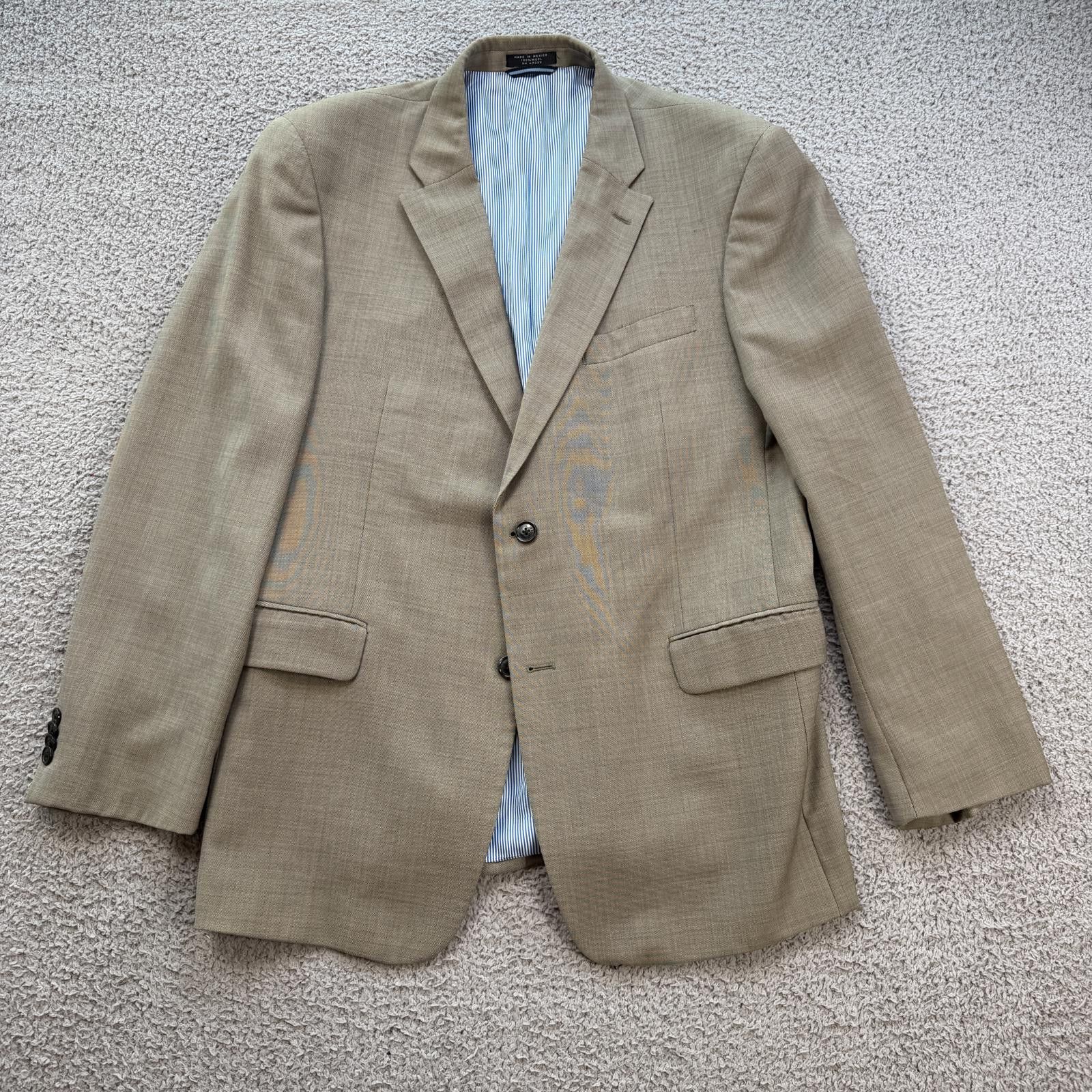 Tommy Hilfiger Tommy Hilfiger Tan Blazer Men 40R Classic Fit Sport Coat Size 40R - 1 Thumbnail