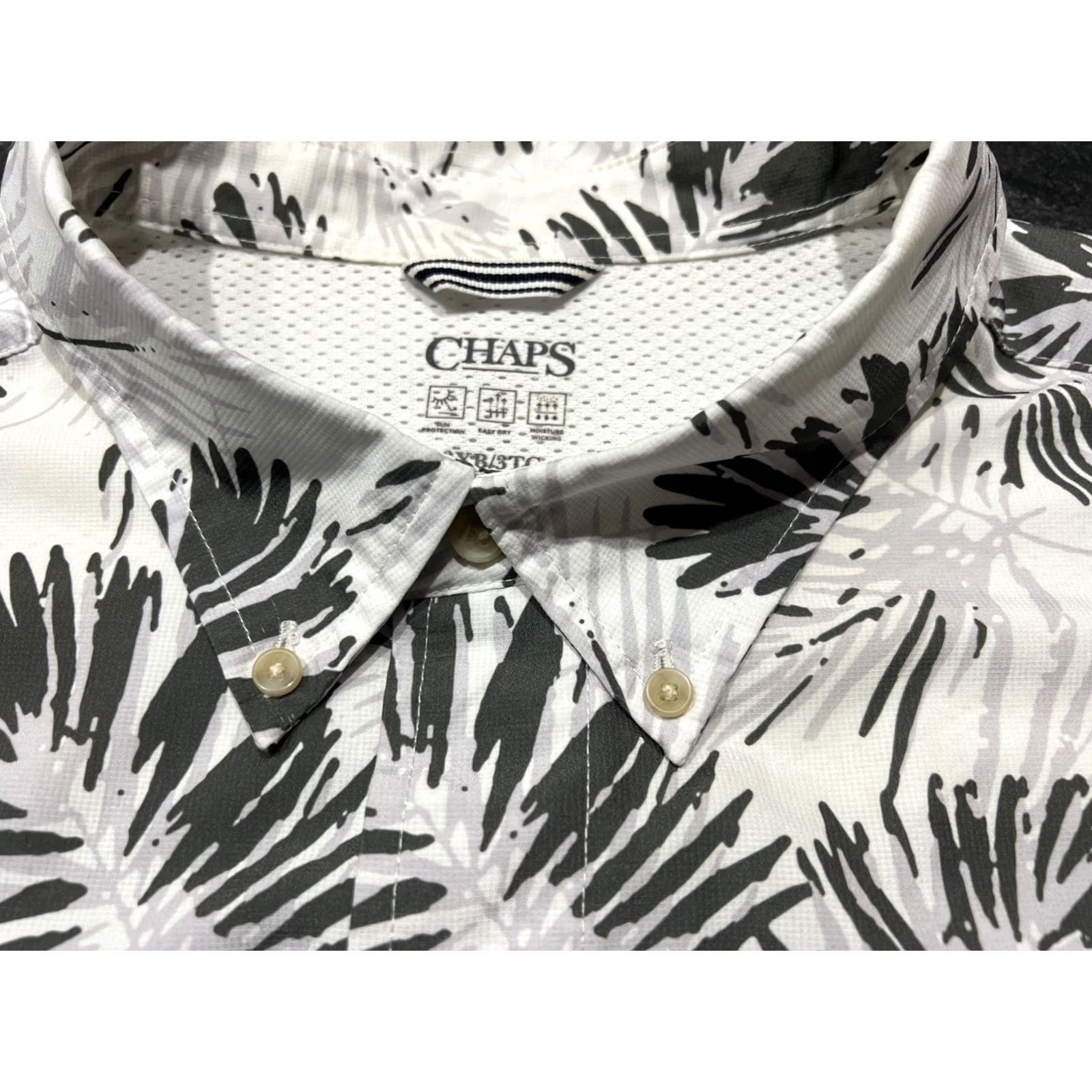 Chaps Chaps Hawaiian Shirt 3XB Short Sleeve Floral Button-Up White Big & Tall Mens Women? No. Size US XXL / EU 58 / 5 - 5 Thumbnail