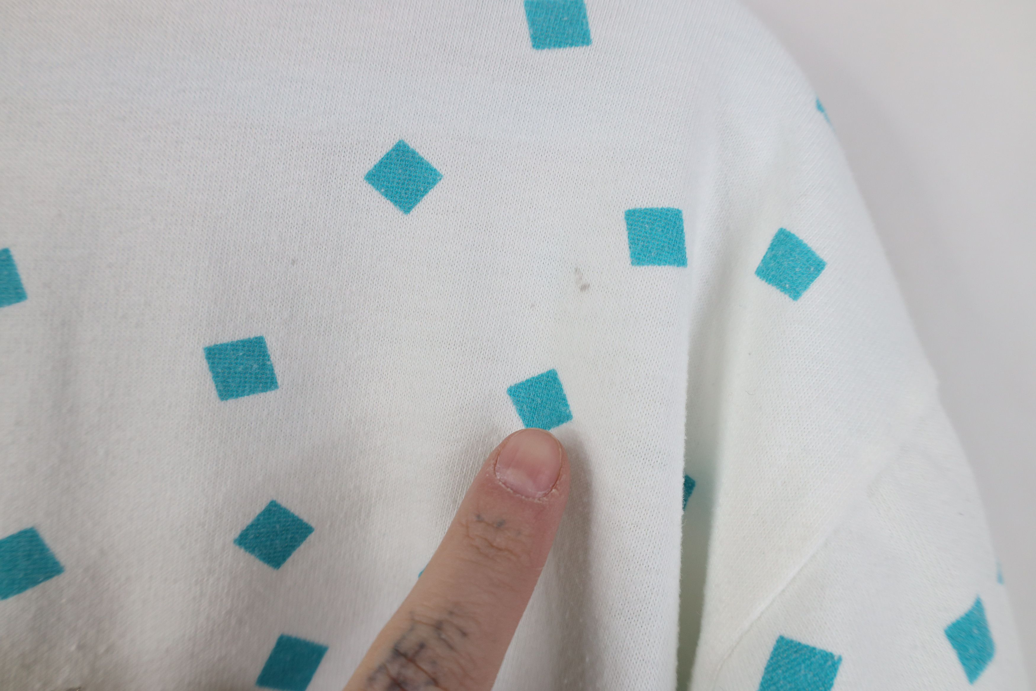 Vintage Vintage 90s Streetwear Box All Over Print T-Shirt White Size M / US 6-8 / IT 42-44 - 9 Thumbnail