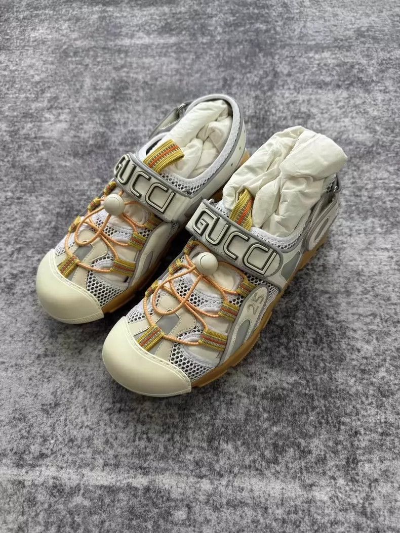 Gucci Gucci Leather Mesh Velcro Beach Sandals-2505 Size US 10 / EU 43 - 2 Thumbnail