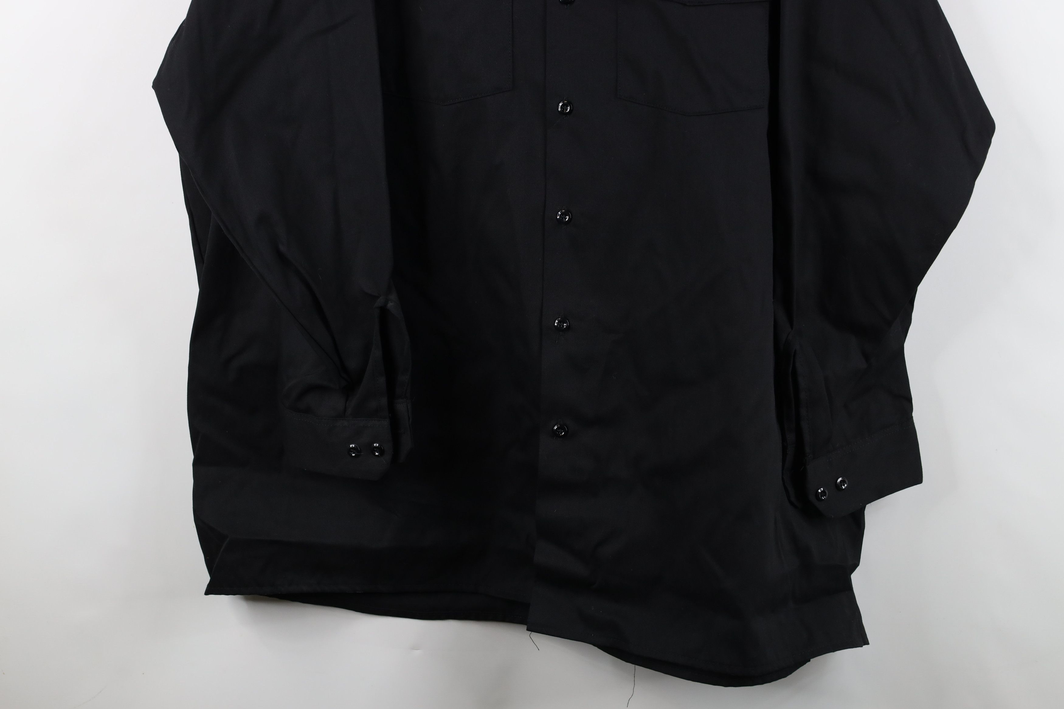 Dickies Vintage 90s Dickies Workwear Mechanic Button Shirt Black USA Size US XL / EU 56 / 4 - 3 Thumbnail