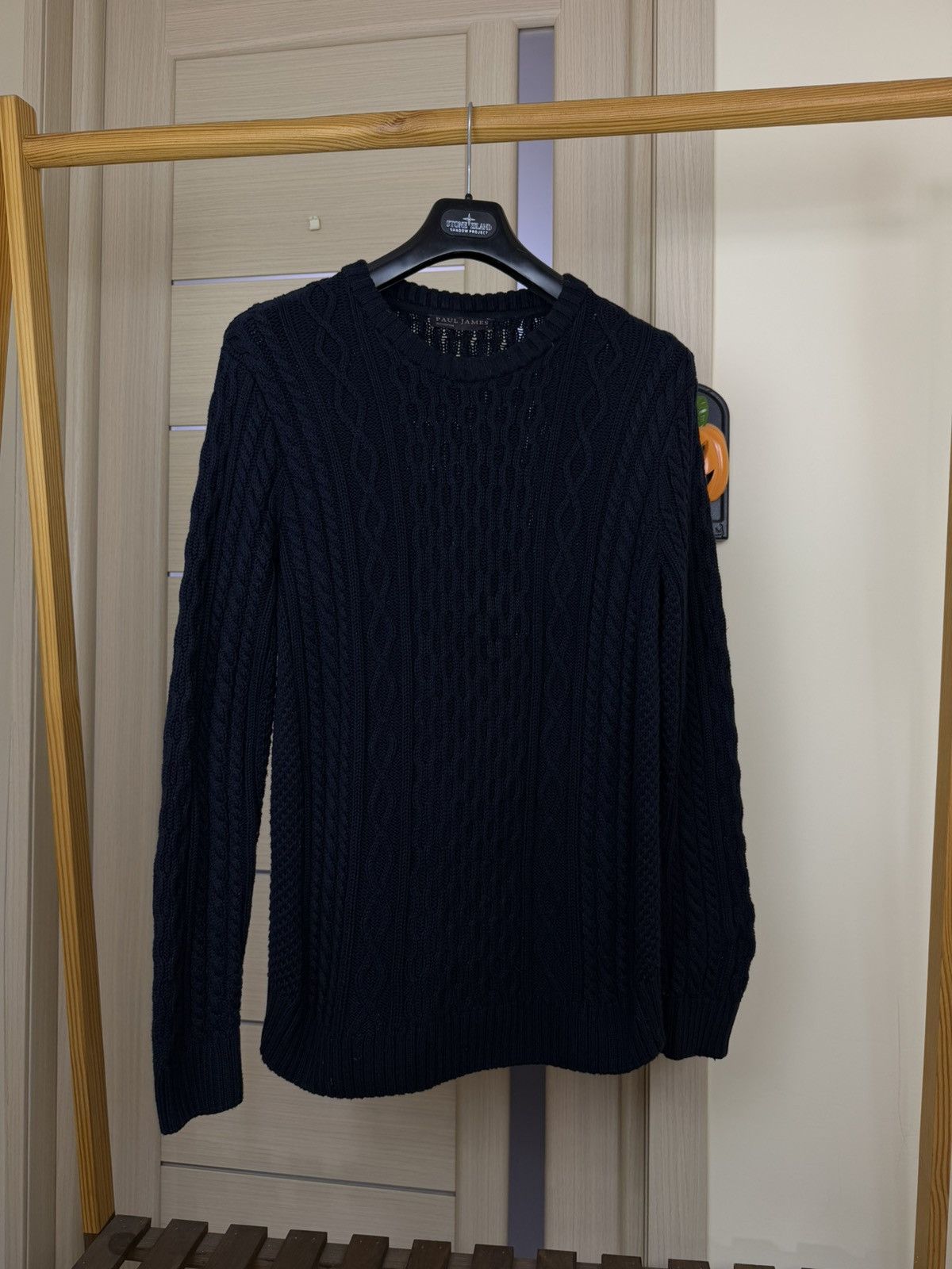 Paul James Paul James Men’s Chunky Cotton Fisherman’s Jumper Sweater Size US L / EU 52-54 / 3 - 2 Thumbnail