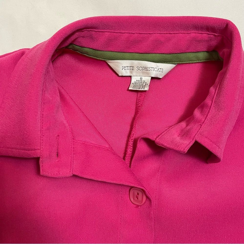 Other Petite Sophisticate Pink Shirt Jacket Size 8 Size M / US 6-8 / IT 42-44 - 6 Thumbnail