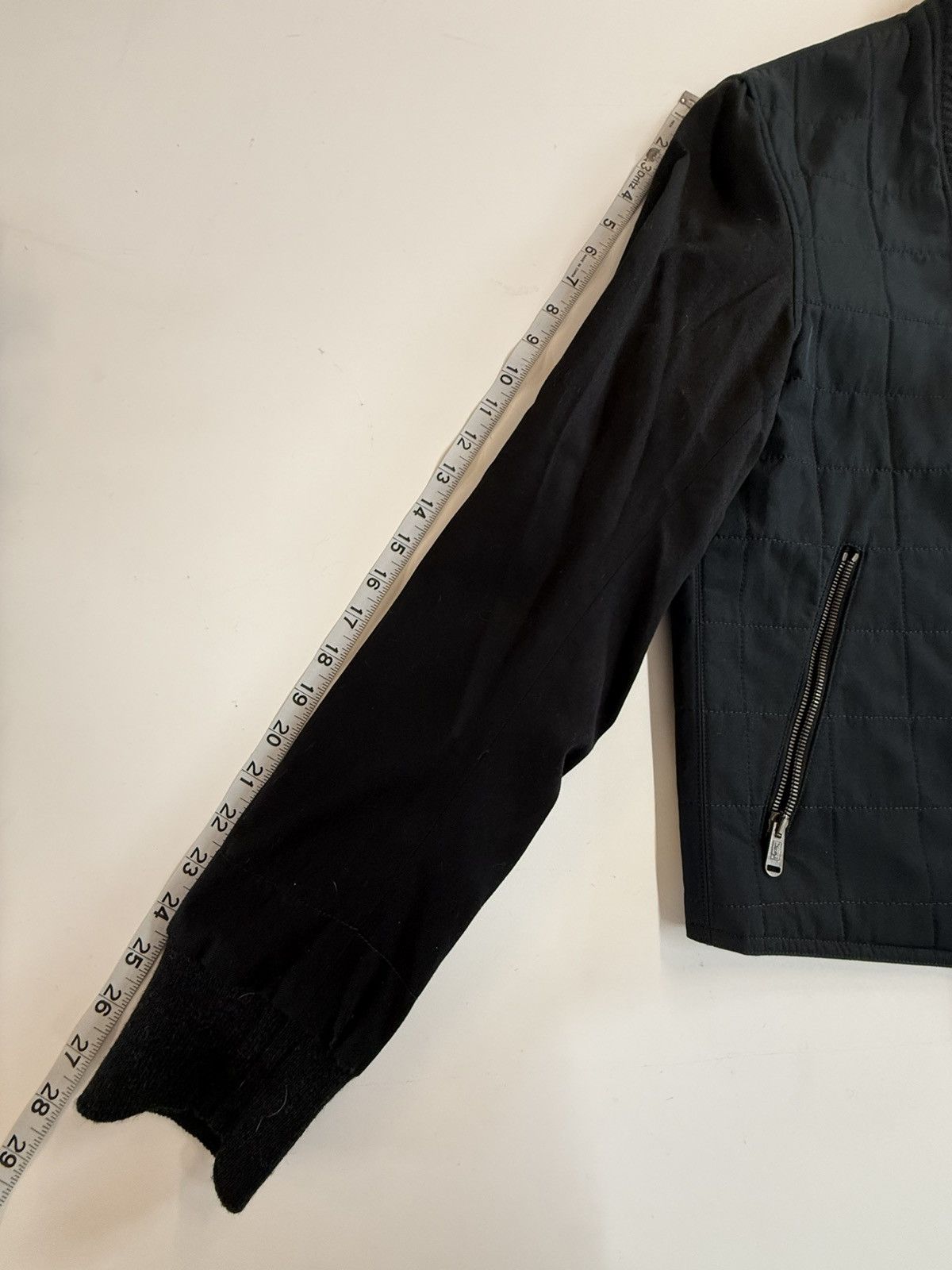 Yves Saint Laurent YSL Quilted Hybrid Bomber Jacket - Slate/Black - Size 54 Size US L / EU 52-54 / 3 - 23 Thumbnail