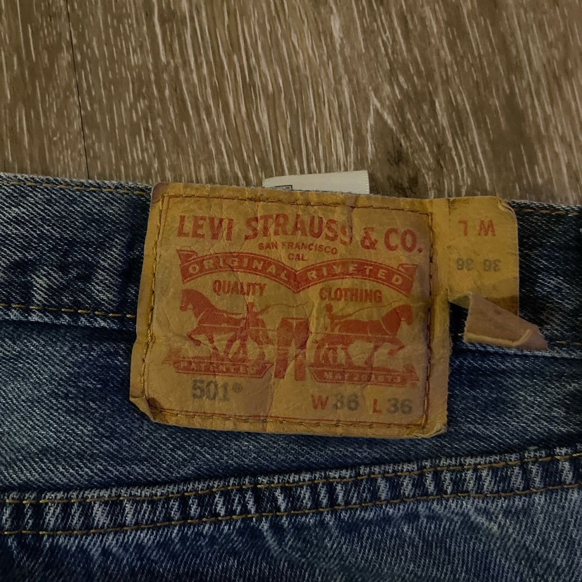 Levi's Levi 501 Blue Jeans Size US 36 / EU 52 - 3 Thumbnail