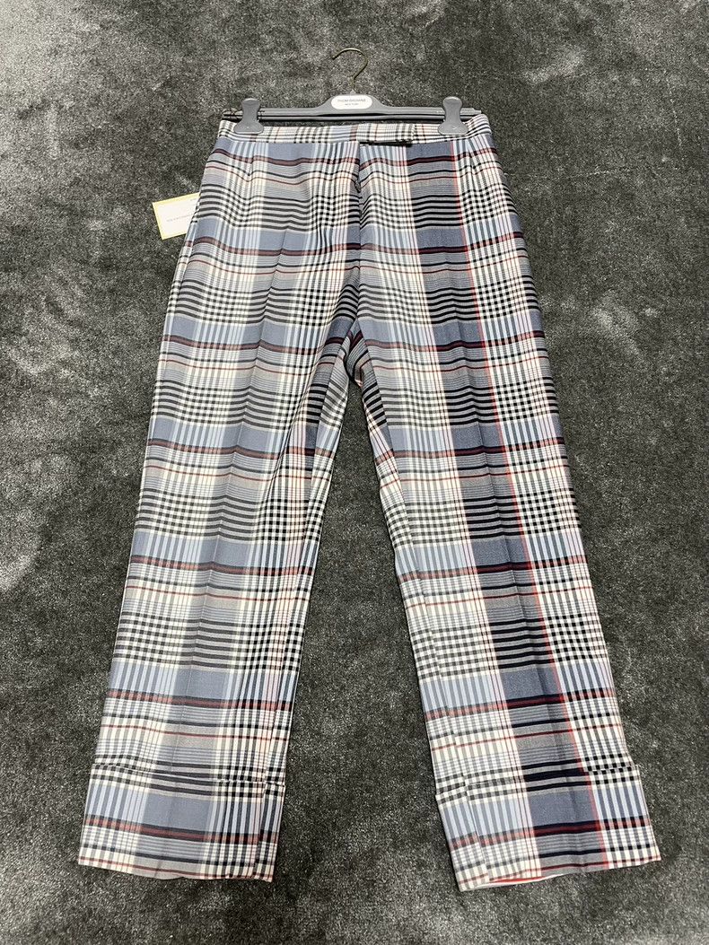 Thom Browne Thom BrowneHigh-waisted plaid thin trousers 2503-Nextarrow Size 26" / US 2 / IT 38 - 1 Thumbnail