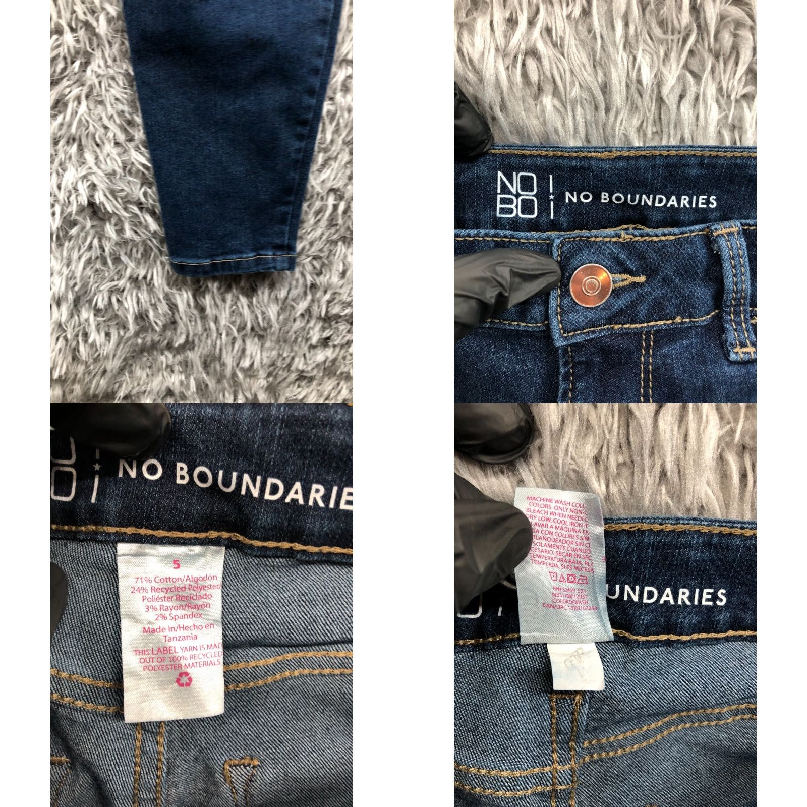 Vintage No Boundaries Jeans Skinny Size 5 Juniors Medium Wash Blue Regular Rise 27 in Denim Cotton Belt Loops Zipper Pocket 5-Pocket Women Mens Boys Girls Size 27" / US 4 / IT 40 - 8 Thumbnail