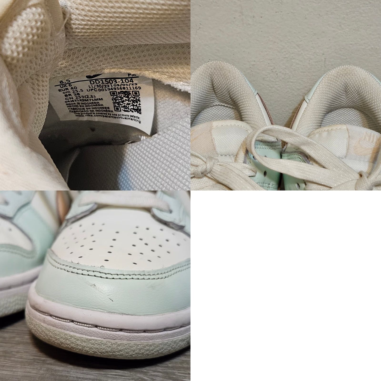 Nike Nike Women's 8.5 Dunk Low Barely Green Crimson DD1503-104 Size US 9 / IT 39 - 8 Thumbnail