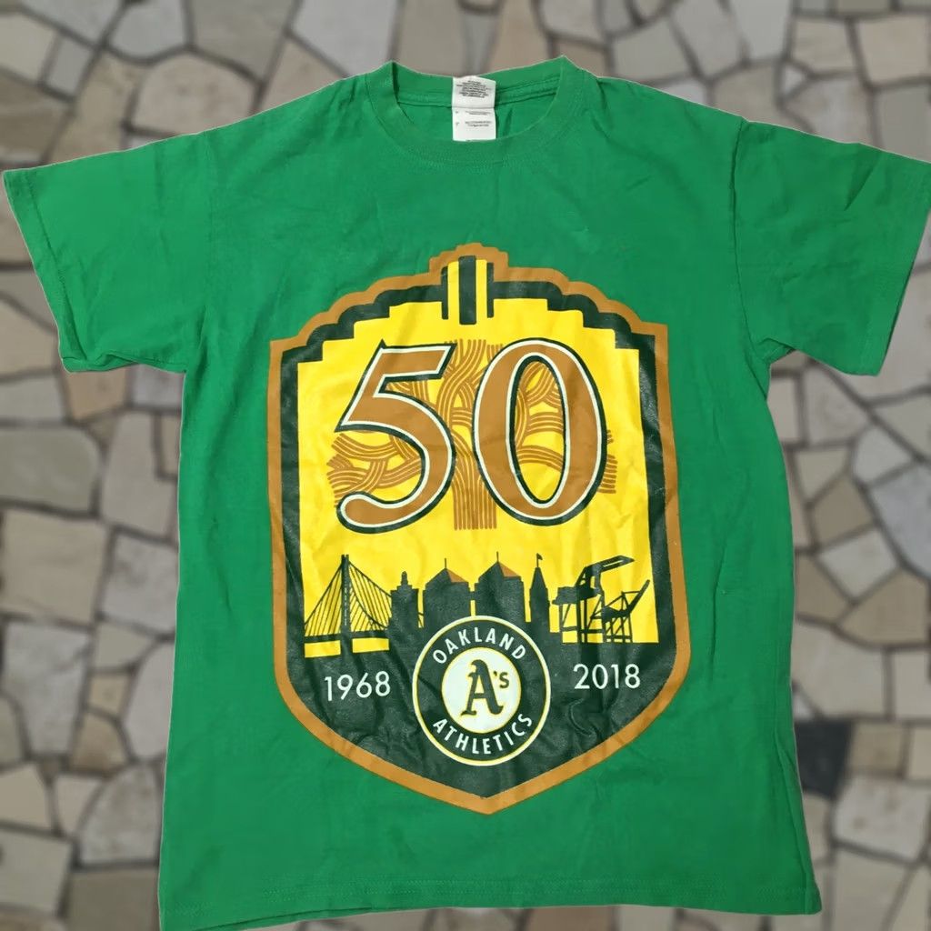 Gildan Homage Oakland A's TO 50 YEARS Shirt Men's SMALL Green Short Sleeve T Size US S / EU 44-46 / 1 - 1 Thumbnail