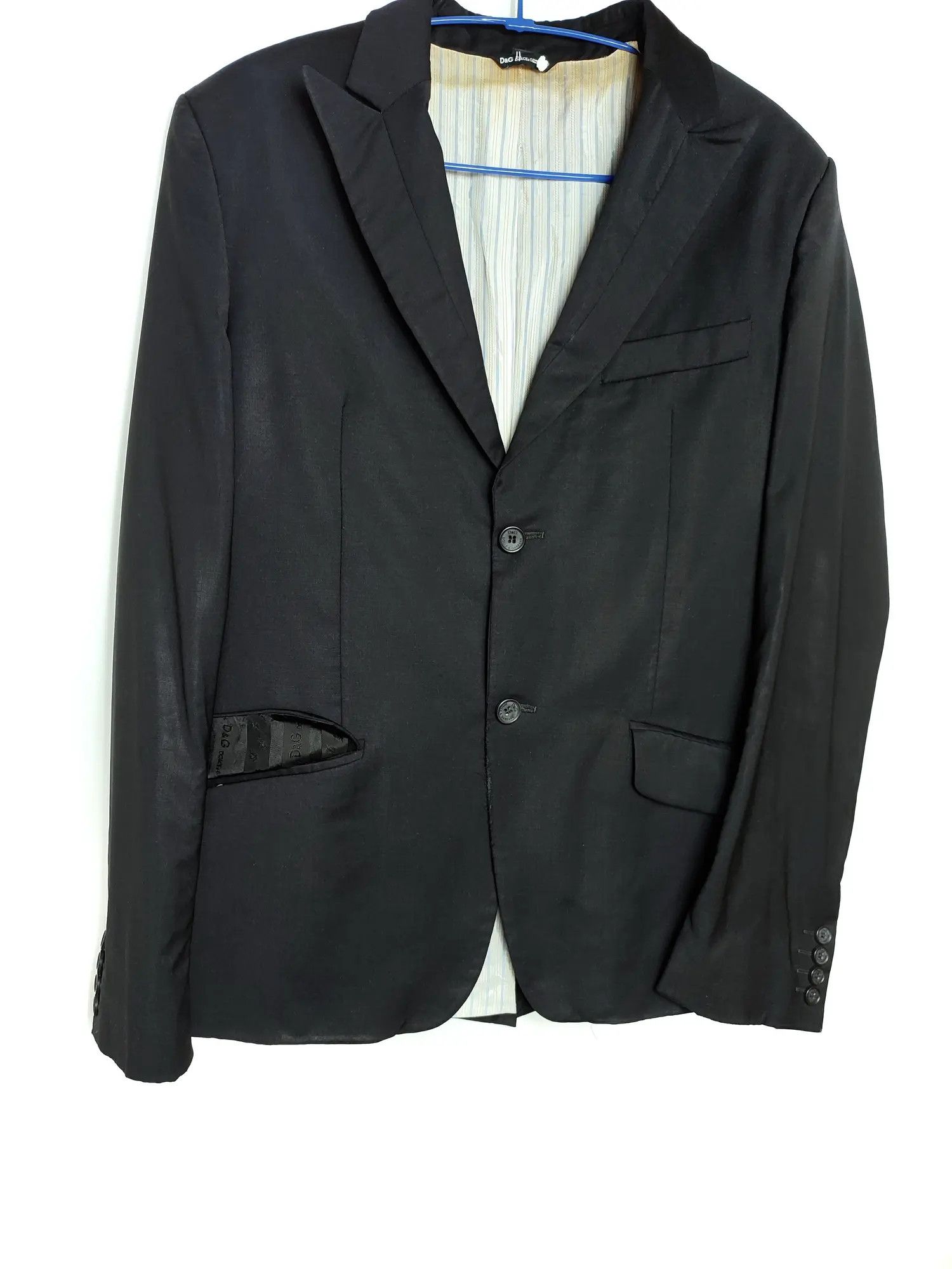 Dolce & Gabbana Dolce & Gabbana Virgin Wool Blazer Size 48R - 3 Thumbnail