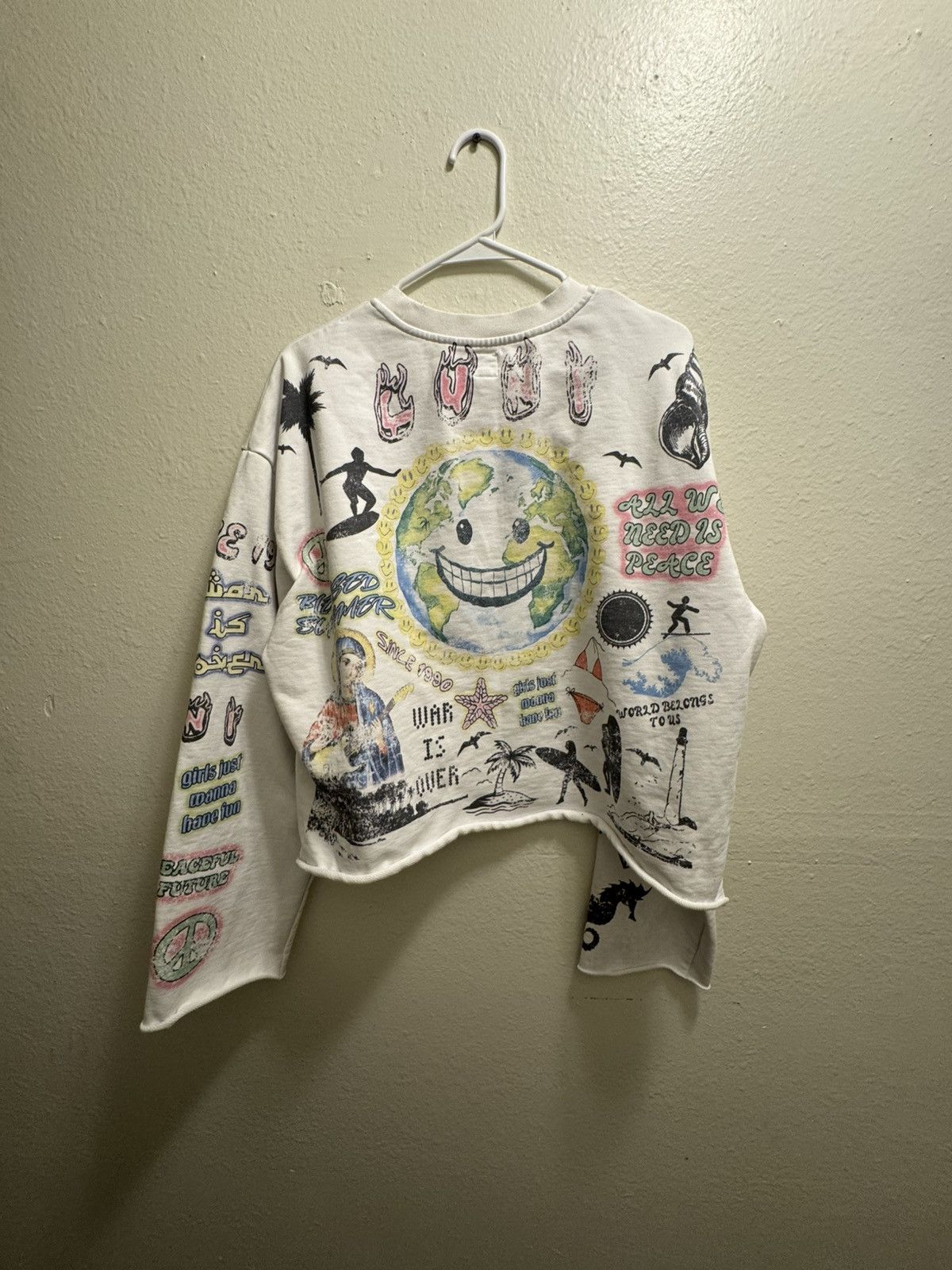 Other LunaticsnLove Cropped Long Sleeve-White Multi-Color Size US L / EU 52-54 / 3 - 2 Thumbnail