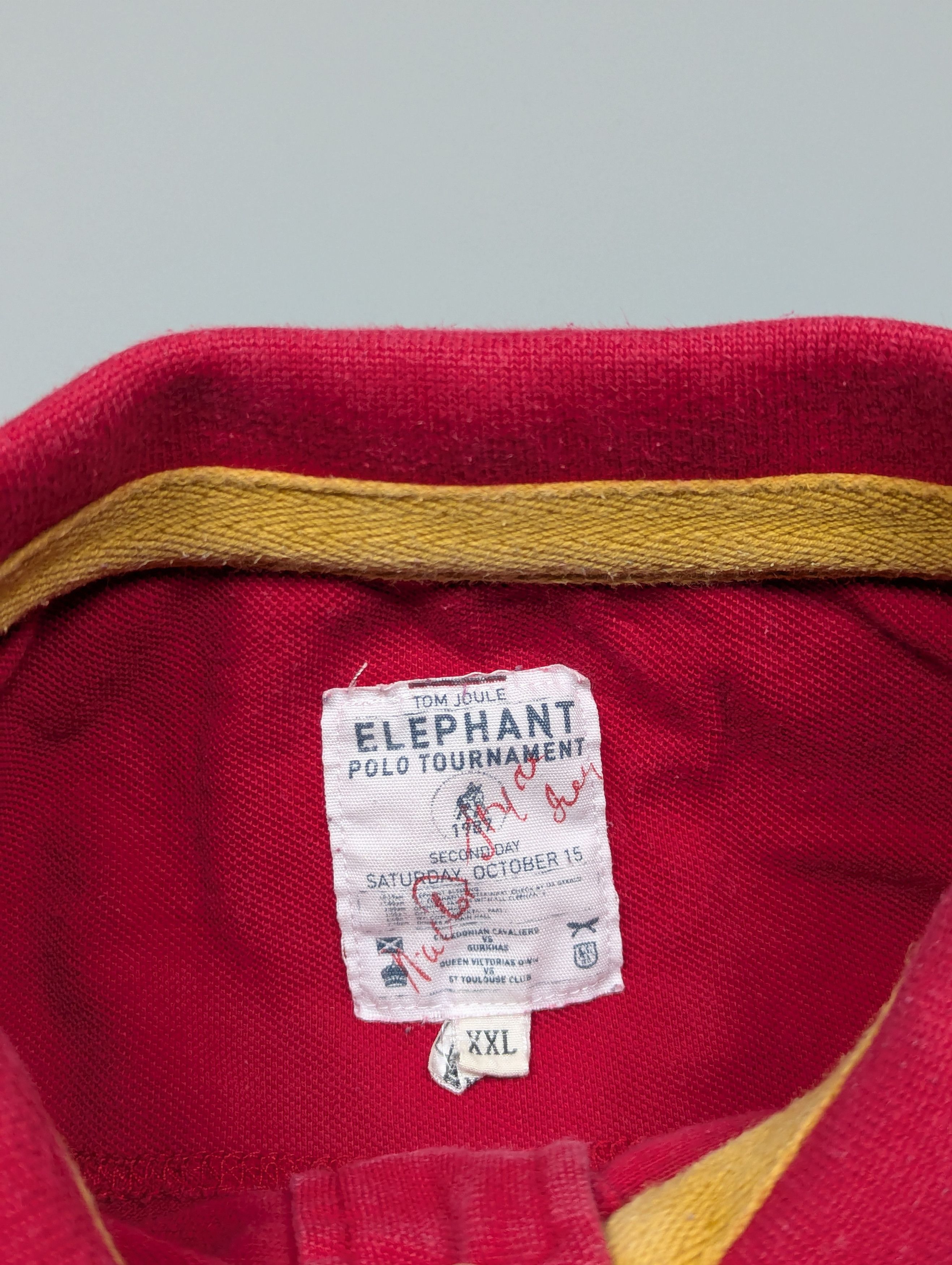Designer Tom Joule Red Elephant Polo Tournament Cotton Polo Shirt XXL Size US XXL / EU 58 / 5 - 8 Thumbnail