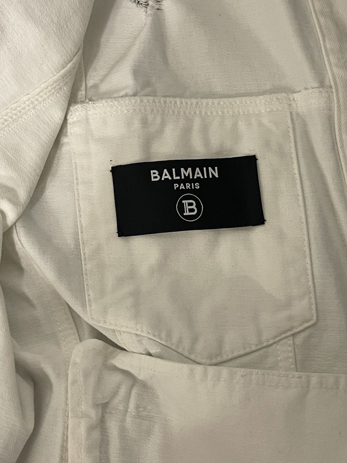 Balmain Balmain white denim jacket Size US L / EU 52-54 / 3 - 8 Thumbnail
