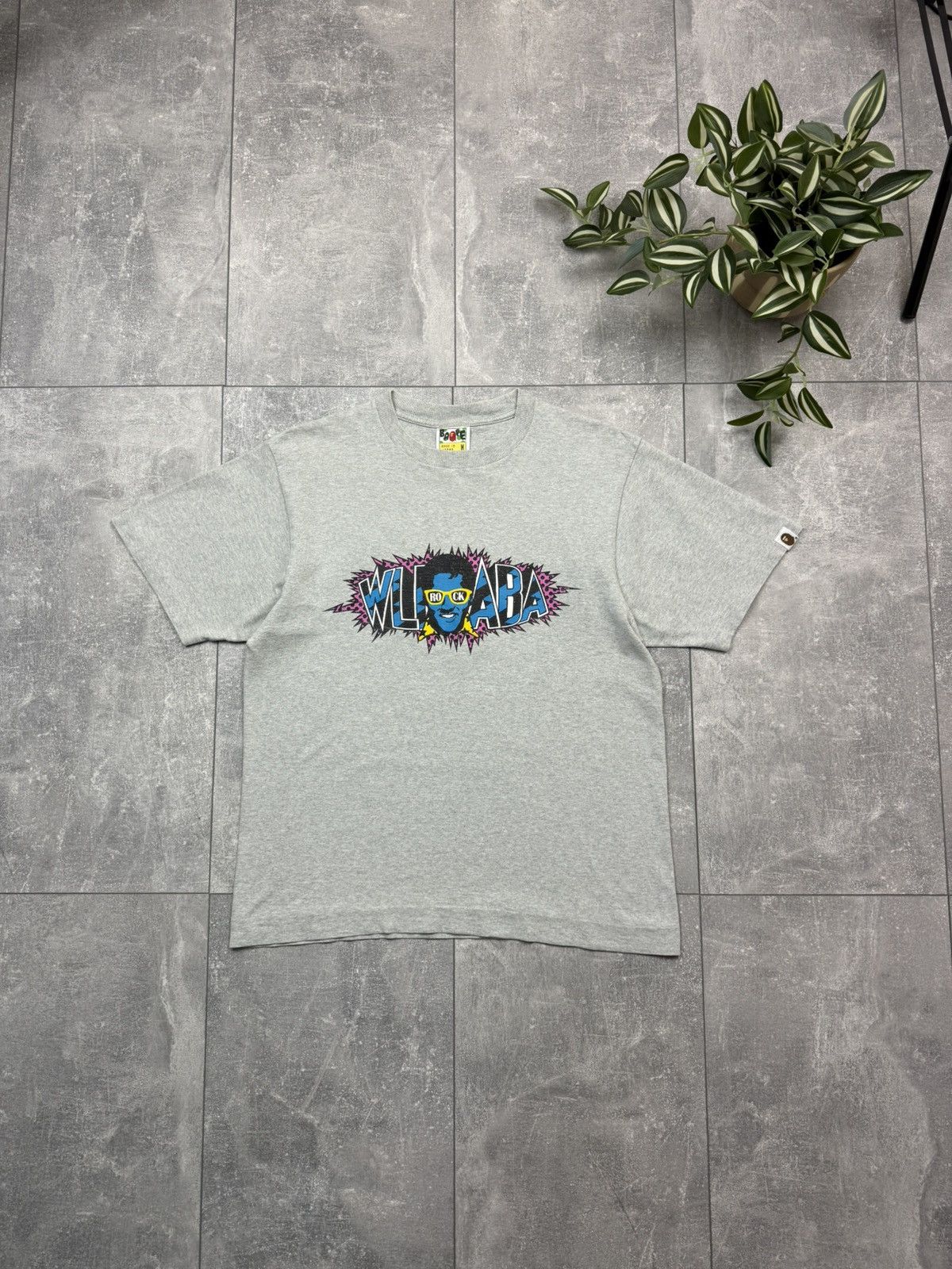 A Bathing Ape T-shirt Wliaba Rock Gray Tee Bape Size M Men's
