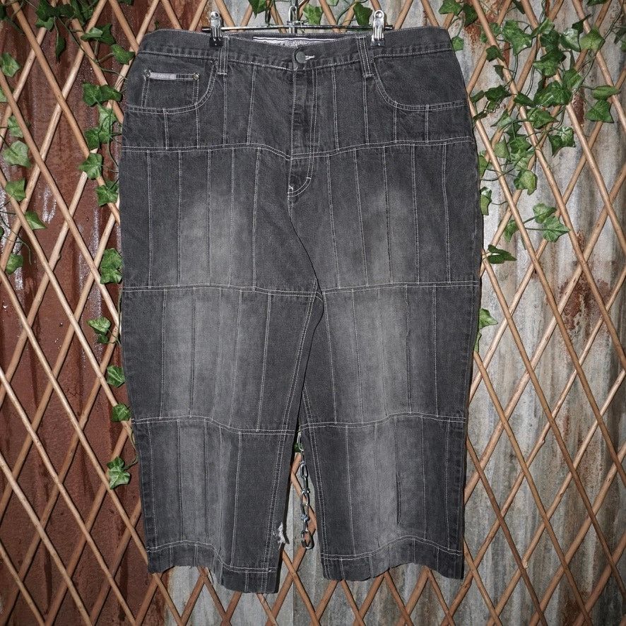 Enyce 38 - Vintage Y2K Enyce brand denim patchwork 00s capri jorts Size US 38 / EU 54 - 2 Thumbnail