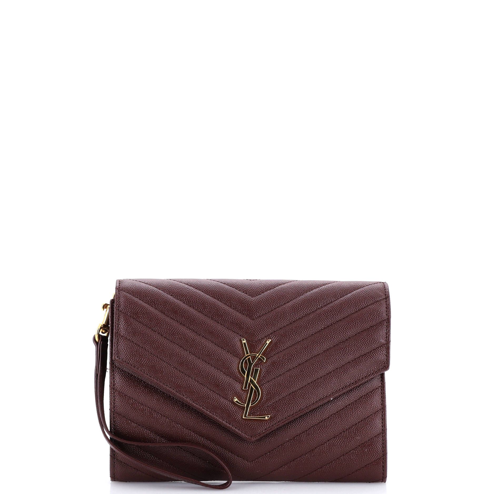 Saint Laurent Paris Classic Monogram Envelope Wristlet Clutch Size ONE SIZE - 1 Thumbnail