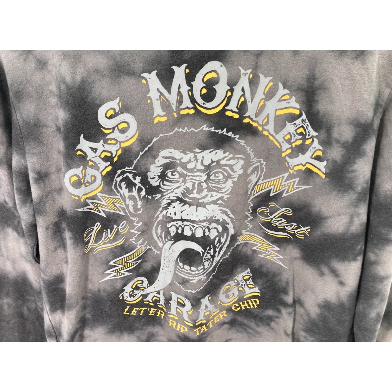 GAS Gas Monkey Garage Shirt TShirt Men S Gray Tie Dye Long Sleeve Pullover Size US S / EU 44-46 / 1 - 4 Thumbnail