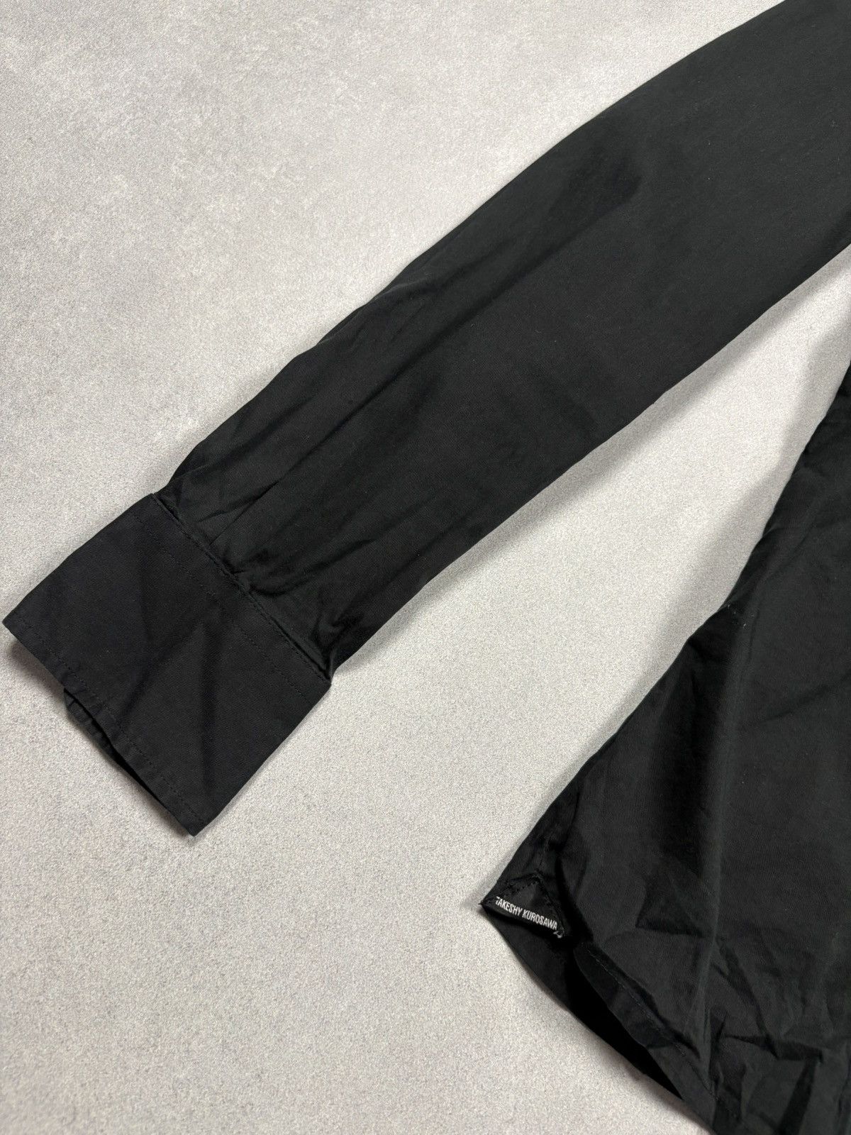 Takeshy Kurosawa Takeshy Kurosawa Black Artisanal Wrinkled Shirt Archive 00s Size US L / EU 52-54 / 3 - 7 Thumbnail
