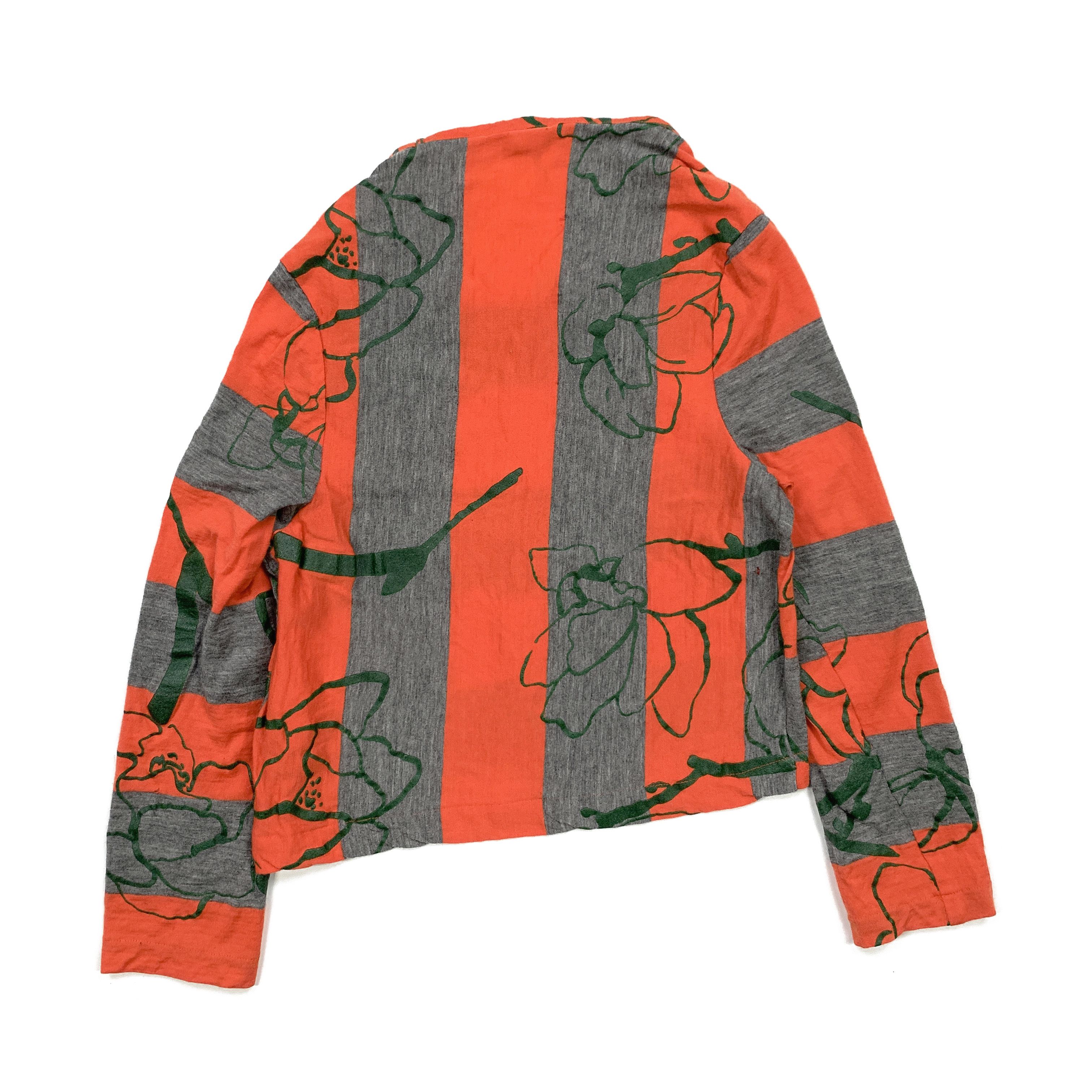 Comme des Garcons 1996 Flower Print Striped Shirt Size S / US 4 / IT 40 - 2 Thumbnail