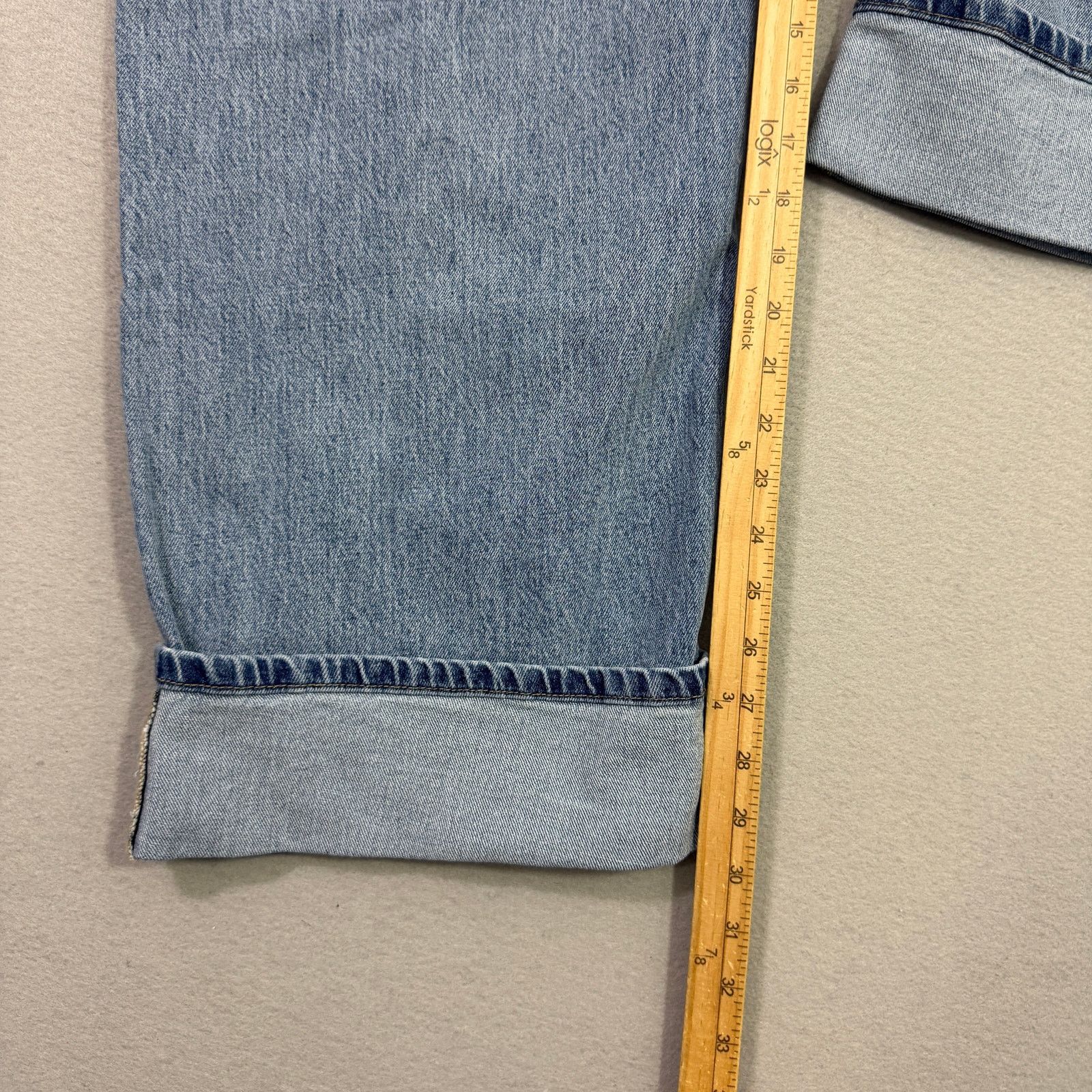 Vintage KanCan High Rise Wide Leg Cuffed Jeans womens 32x29 Blue NEW Size 32" / US 10 / IT 46 - 10 Thumbnail