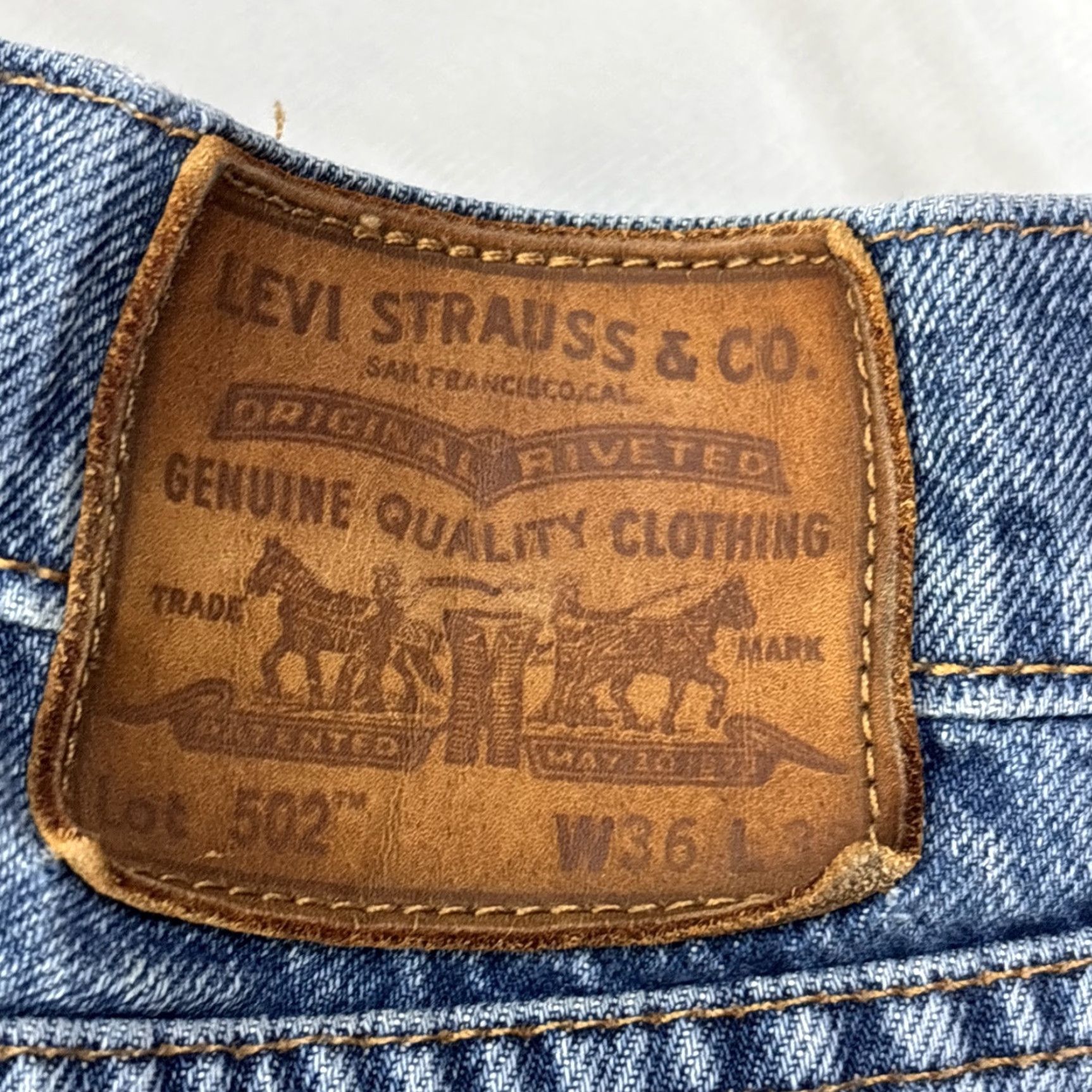 Levi's Levi's Jeans Men 36 Regular Denim 502 Blue Cotton Inseam 32 Tapered Logo Pockets Vintage No Zoom Size US 36 / EU 52 - 3 Thumbnail
