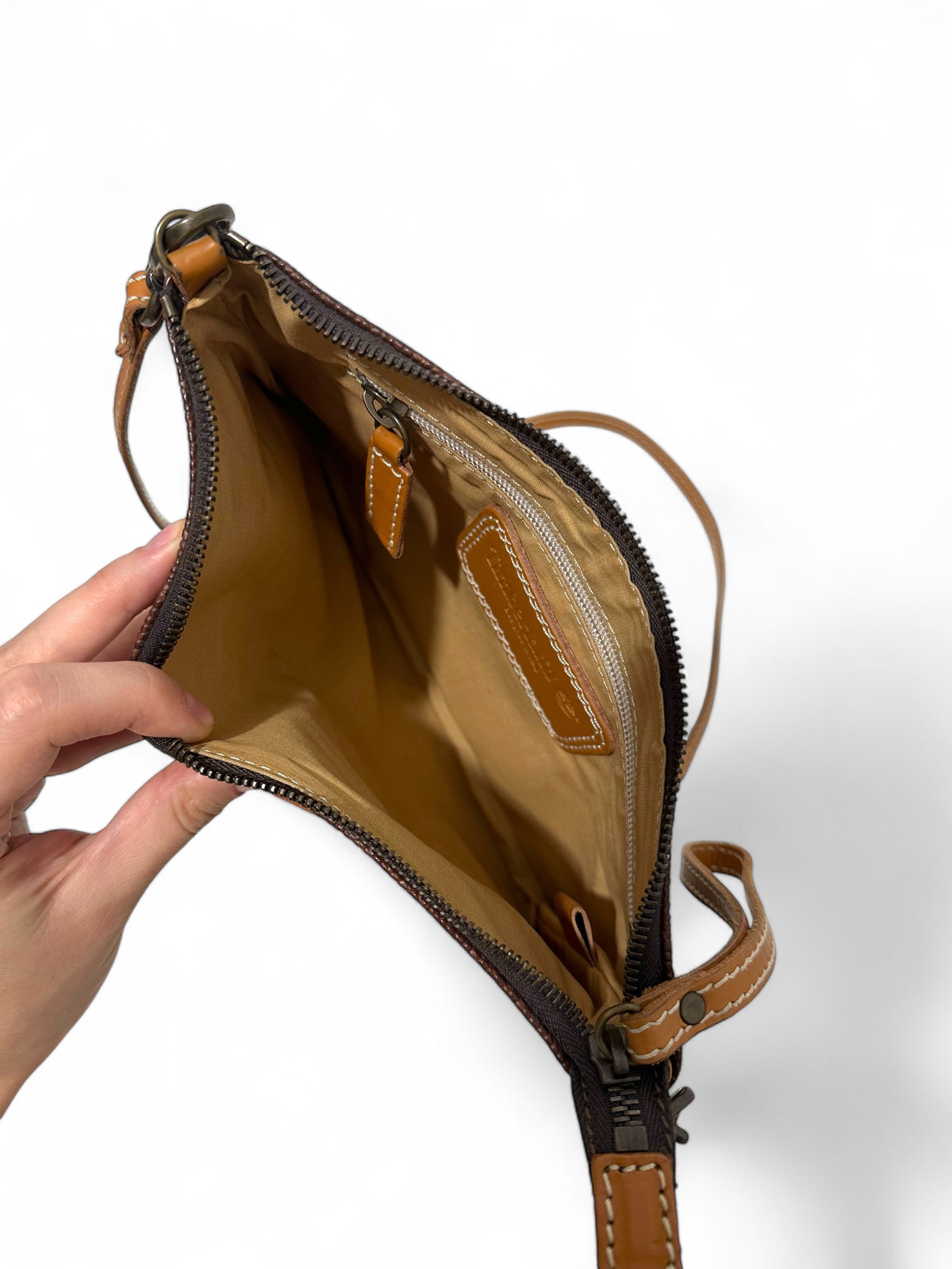 Timberland Timberland Premium Grain Leather Brown Cross Body Bag Size ONE SIZE - 6 Thumbnail