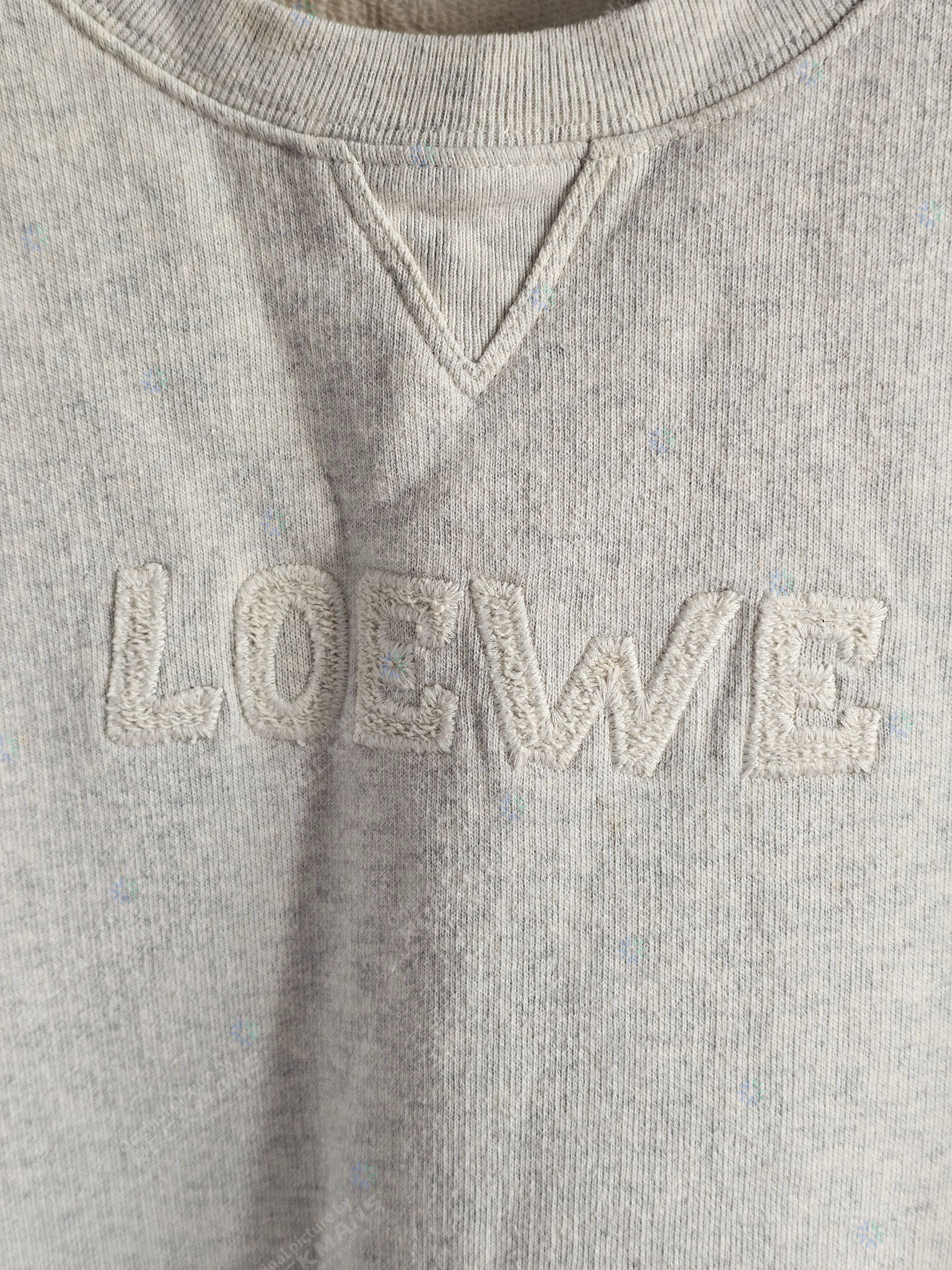 Loewe Loewe Light Grey Embroidered Logo Sweatshirt Size L Size US L / EU 52-54 / 3 - 2 Thumbnail