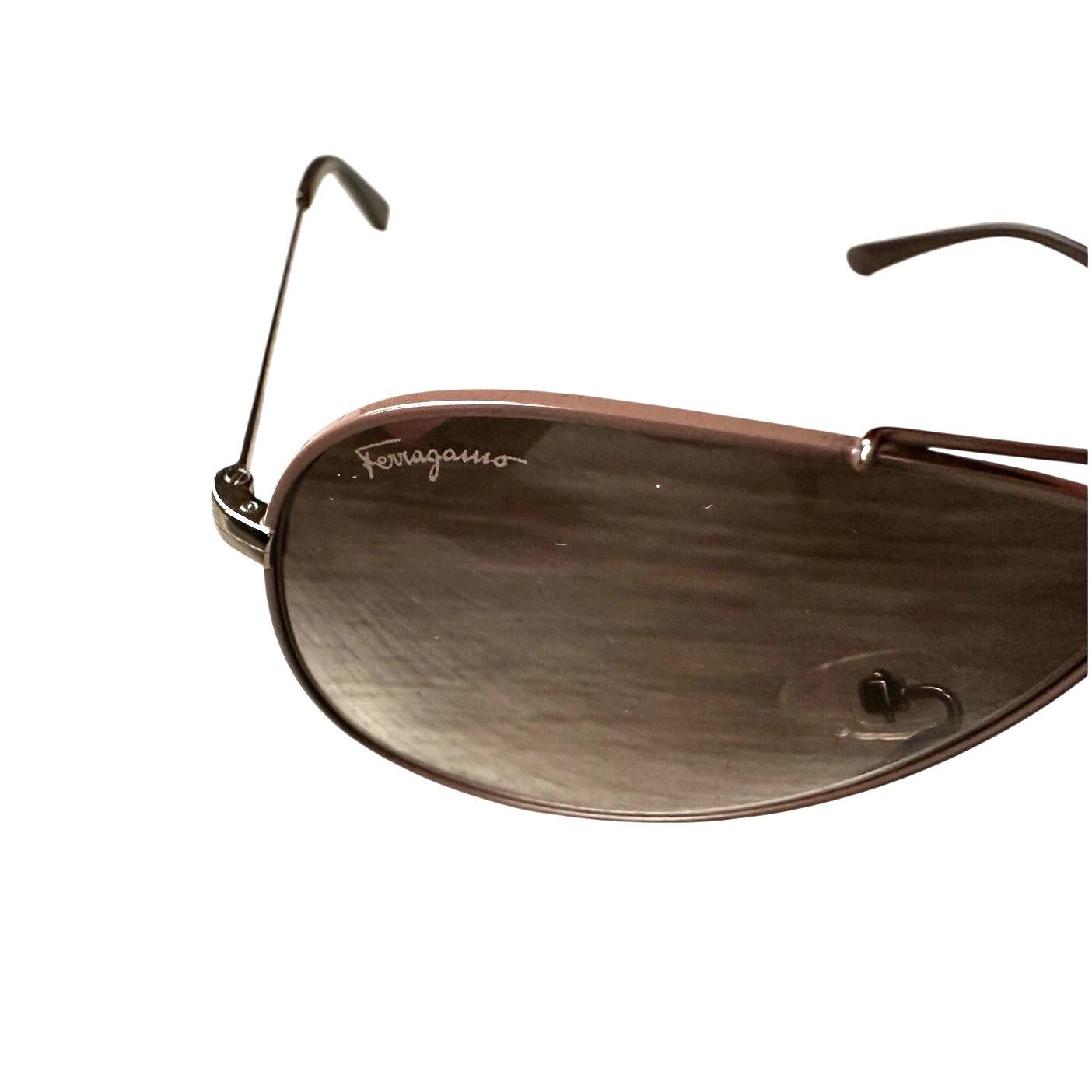 Salvatore Ferragamo Salvatore Ferragamo Brown Pilot Unisex Sunglasses Size ONE SIZE - 9 Thumbnail