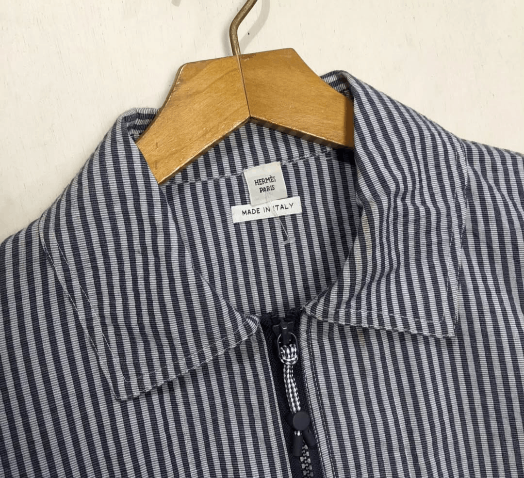 Hermes hermes seersucker zip jacket Size L / US 10 / IT 46 - 9 Thumbnail