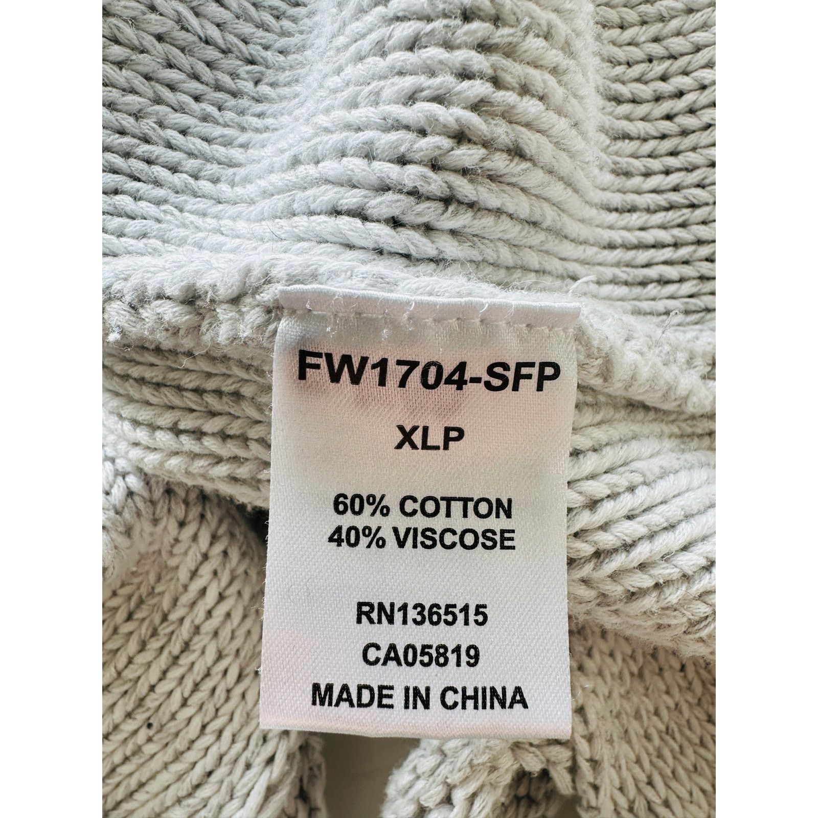 Other Stitches & Stripes Light Gray Crew Distressed Back Sweater Size XL / US 12-14 / IT 48-50 - 10 Thumbnail
