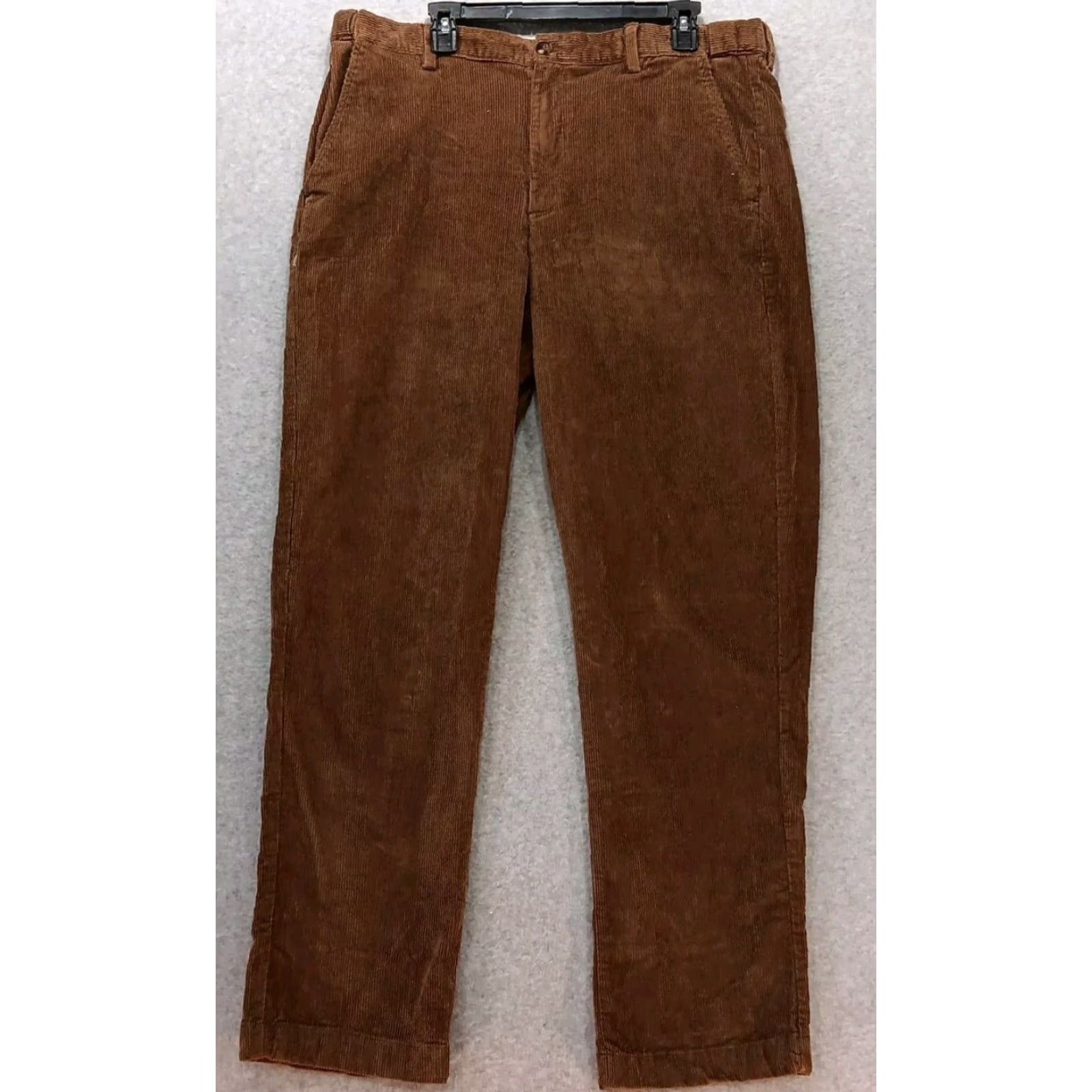 Vintage L.L. Bean Corduroy Pants Men's 37x34 Brown Hidden Comfort Waist Classic Fit Size US 37 - 2 Thumbnail