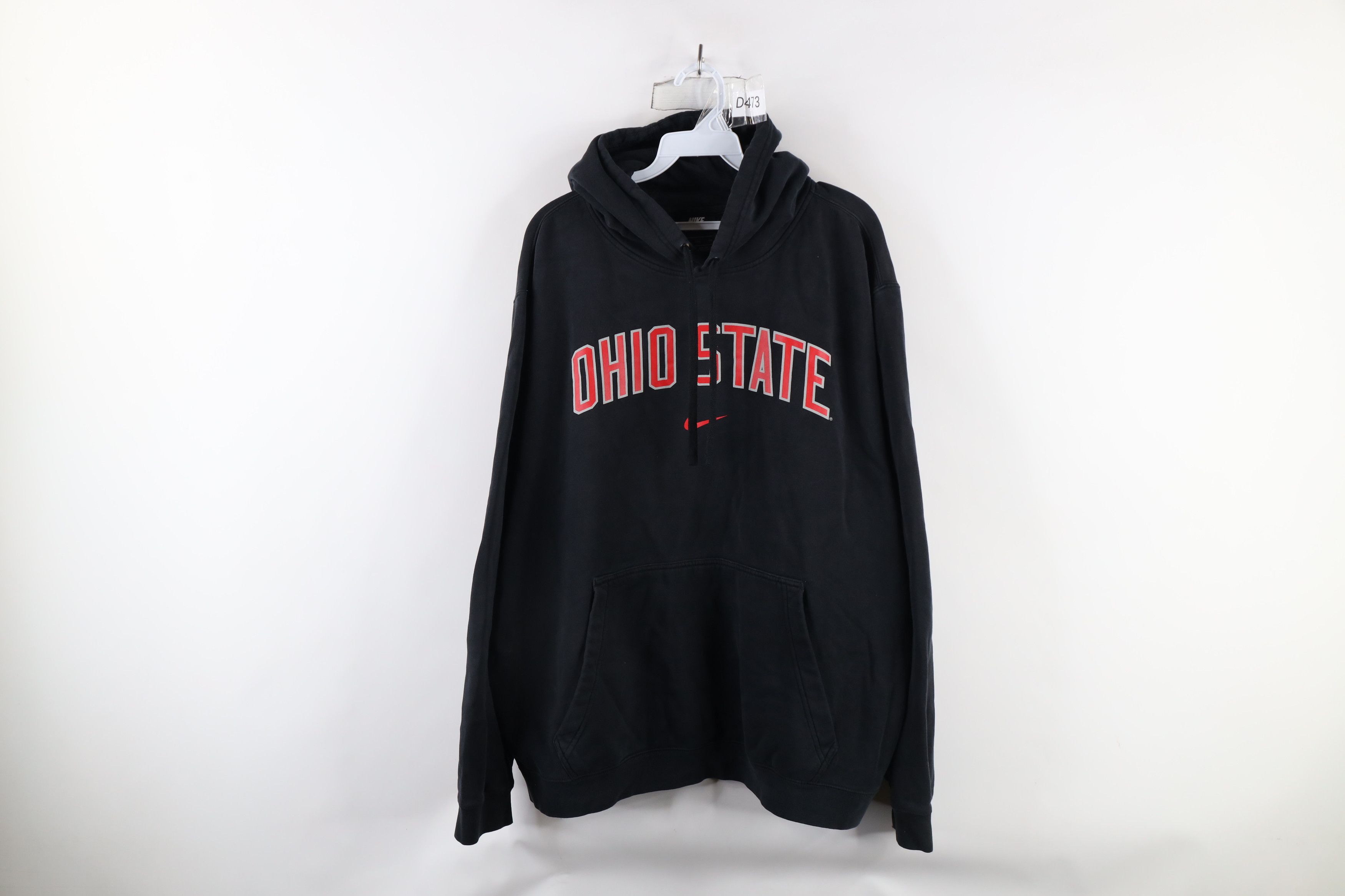 Nike × Vintage Vintage Nike Swoosh Ohio State University Hoodie Black Size US XXL / EU 58 / 5 - 1 Thumbnail