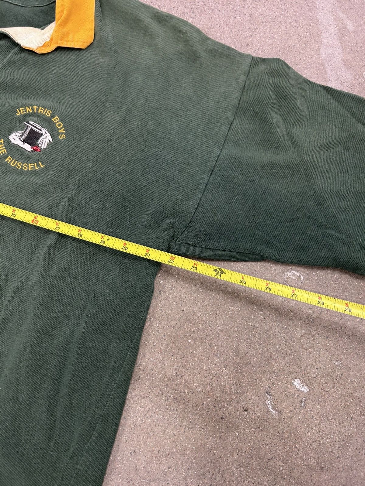 Vintage Vintage 80s Two Tone Rare Rugby Shirt Green size large Size US L / EU 52-54 / 3 - 6 Thumbnail