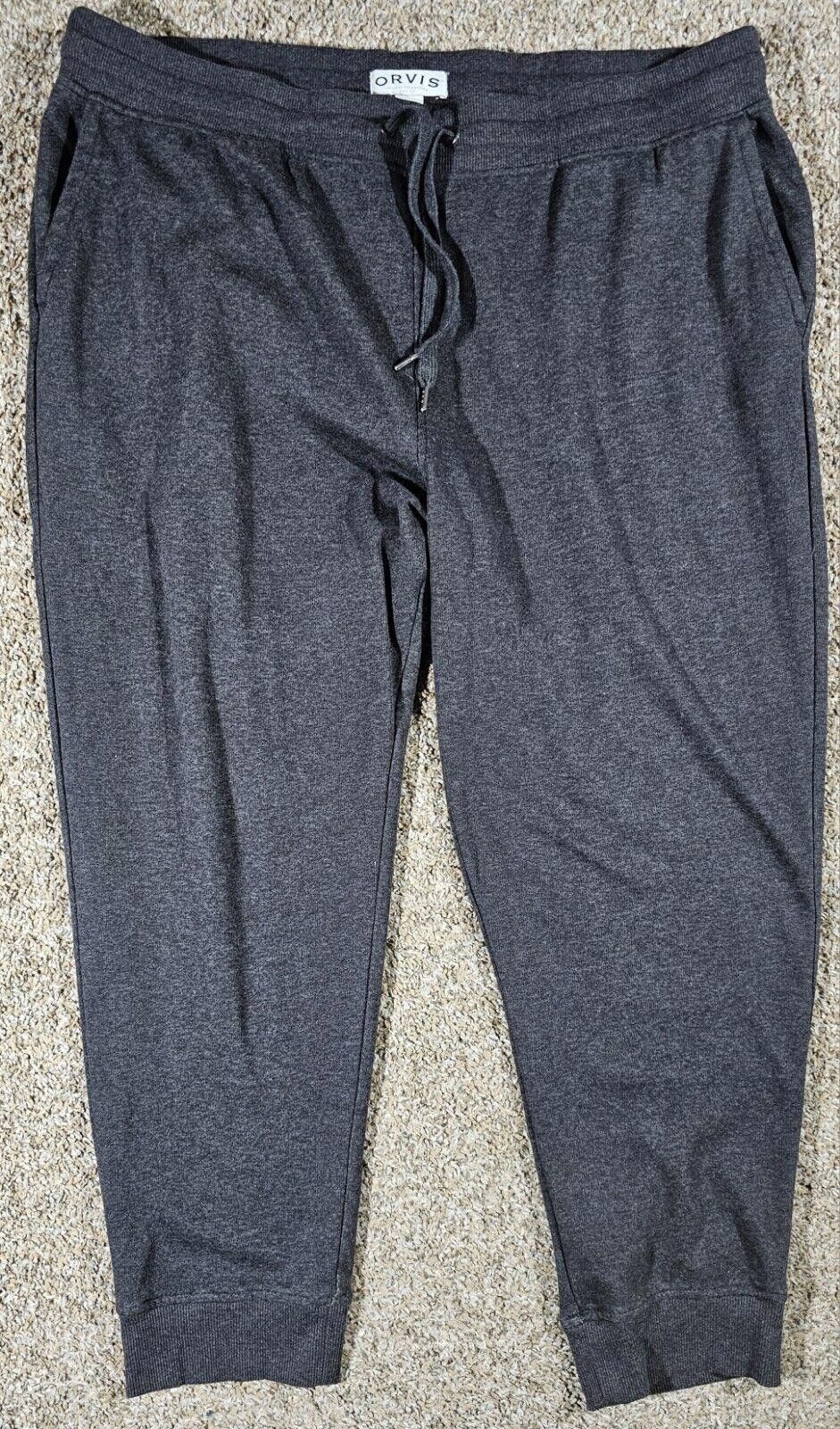 Orvis Orvis Men's Jogger Drawstring Sweatpants Gray XXL Pocket Size US 40 / EU 56 - 1 Thumbnail