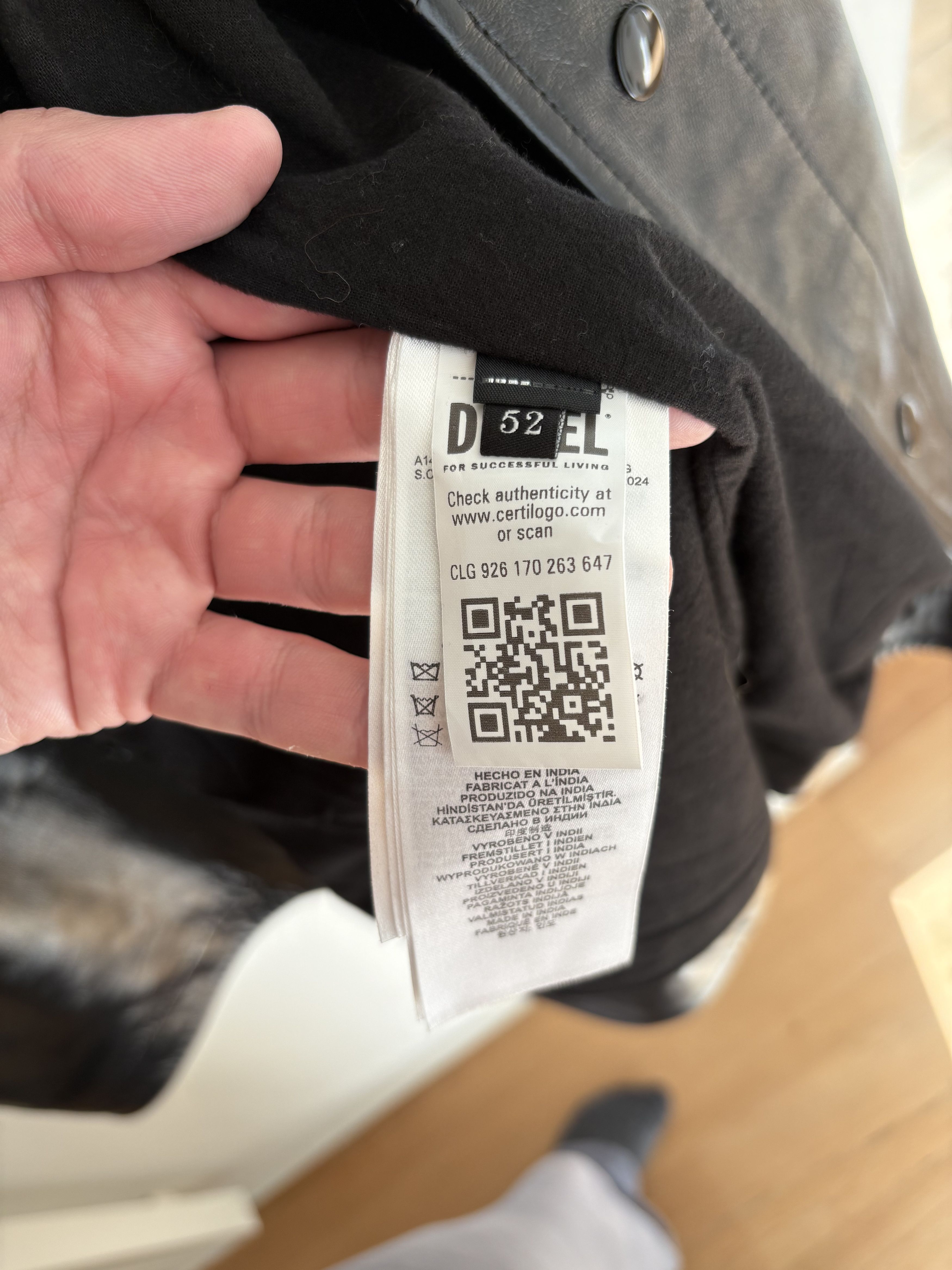Diesel Diesel single-breasted leather coat Size US L / EU 52-54 / 3 - 6 Thumbnail