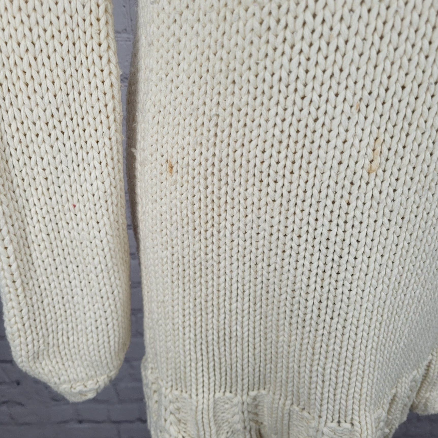Old Navy VINTAGE Old Navy Ivory Wool Blend Chunky Open Knit Long Sleeve Sweater Dress S Size S / US 4 / IT 40 - 5 Thumbnail