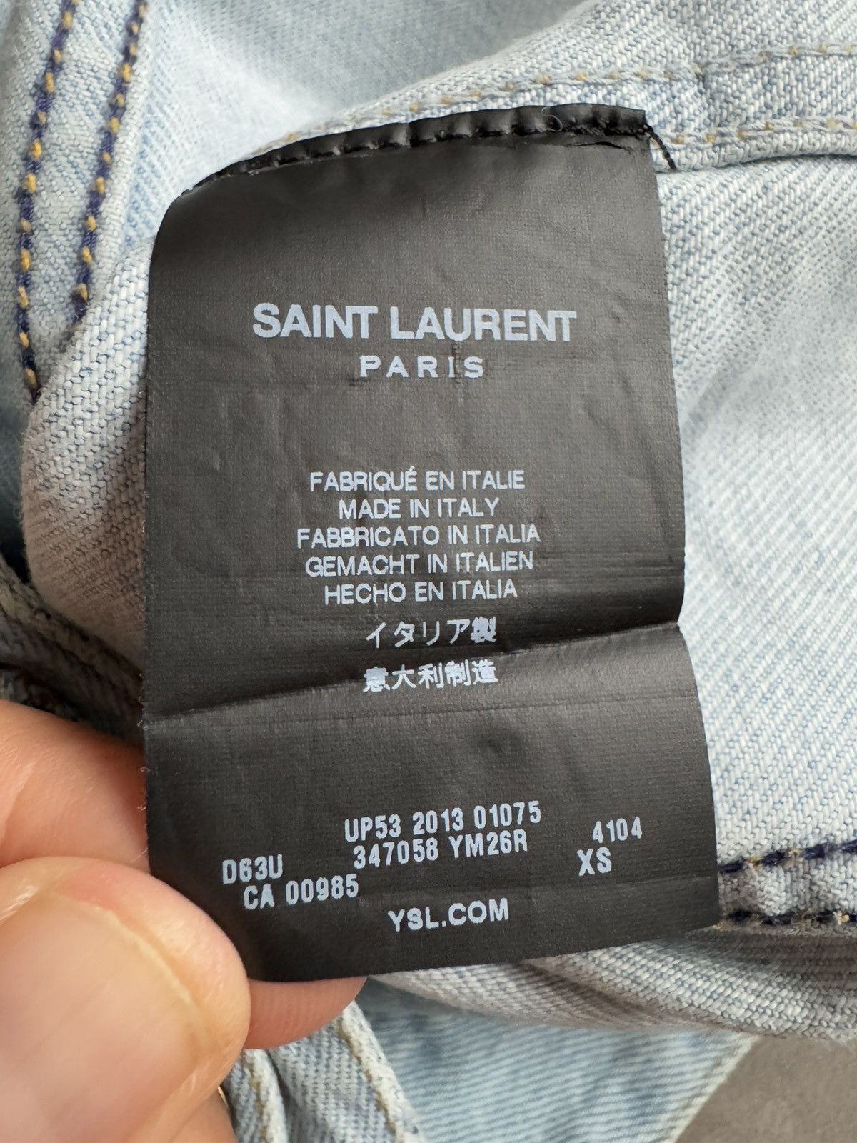 Saint Laurent Paris SAINT LAURENT denim jacket sizes in photos BY TAPE MEASURE Size US XS / EU 42 / 0 - 13 Thumbnail