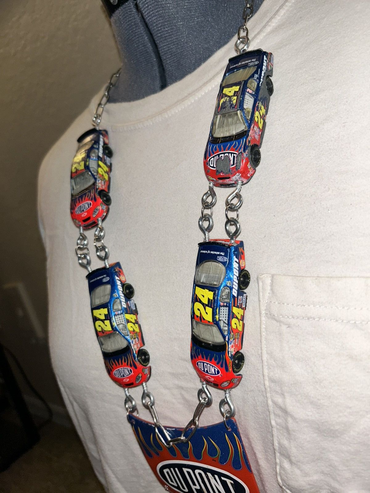 Other 1/1 Your World upcycled jeff gordon rosary style necklace Size ONE SIZE - 4 Thumbnail