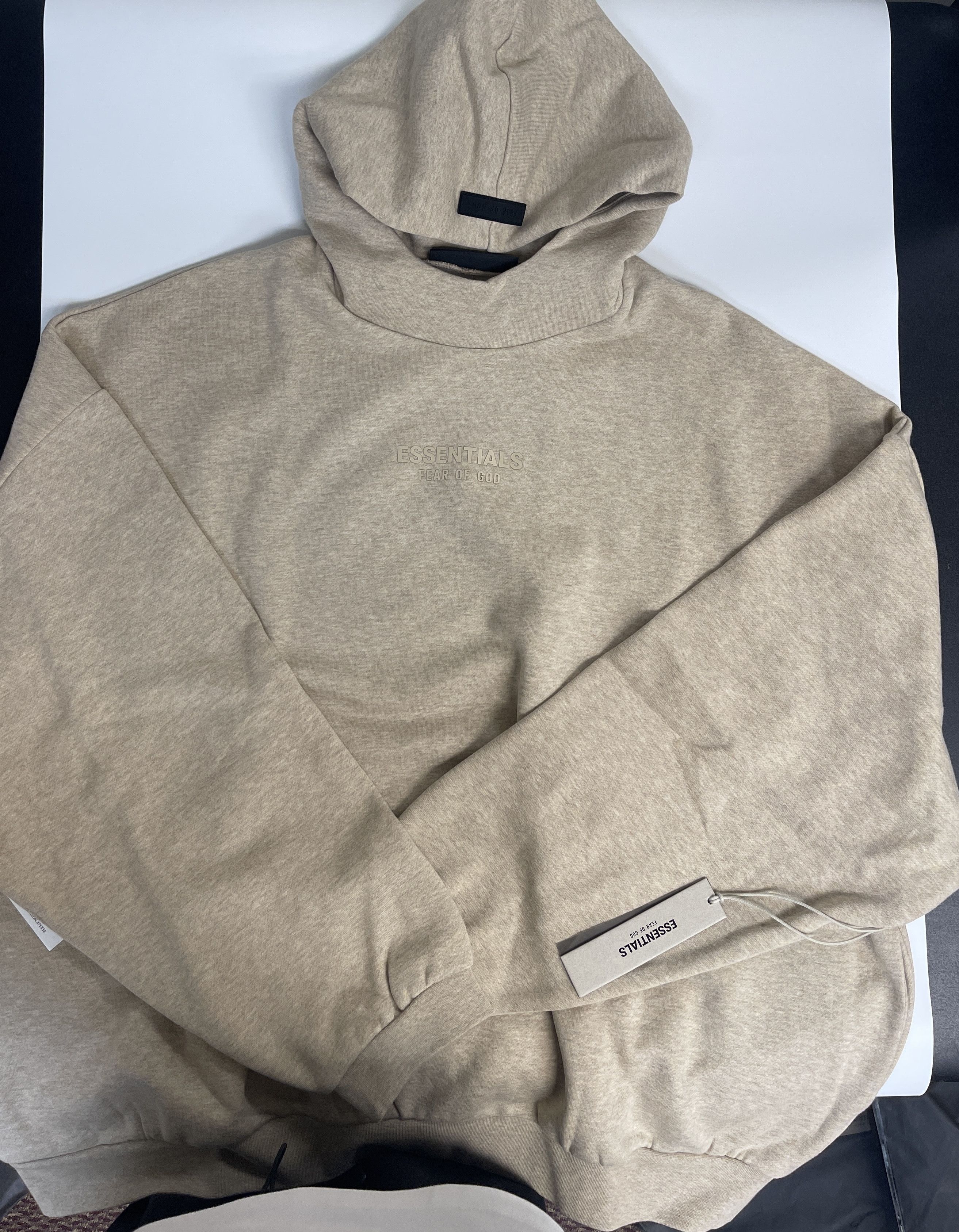 Fear of God 🔥🔥Fear of God Essentials Hoodie Gold Heather Sz(XL) Size US XL / EU 56 / 4 - 8 Thumbnail
