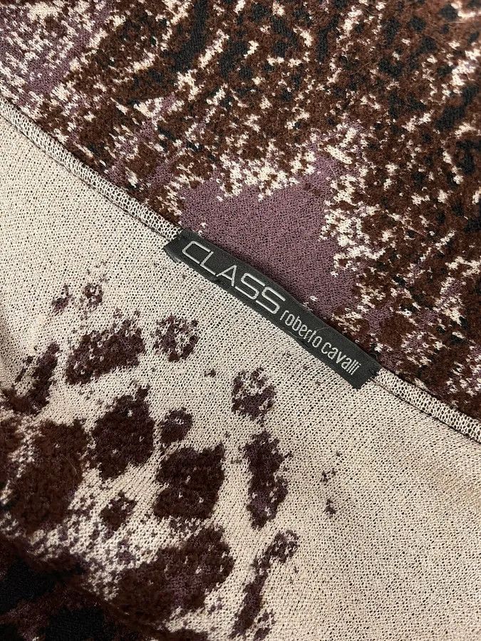 Roberto Cavalli 2000s Roberto Cavalli Brown Leopard Gradient Cardigan Size L / US 10 / IT 46 - 8 Thumbnail