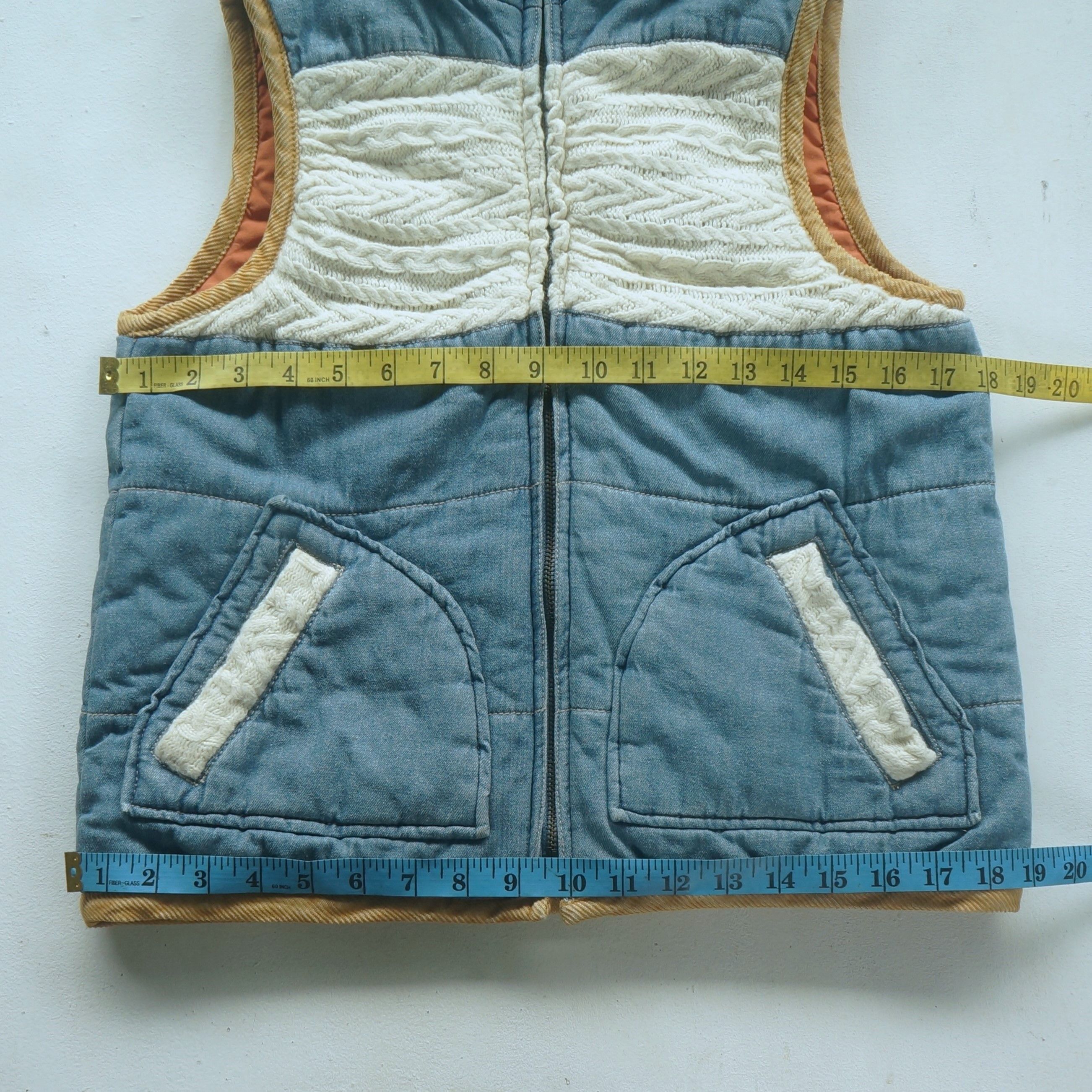 Japanese Brand Olive Des Olive Denim & Knit Hooded Vest Size S / US 4 / IT 40 - 8 Thumbnail