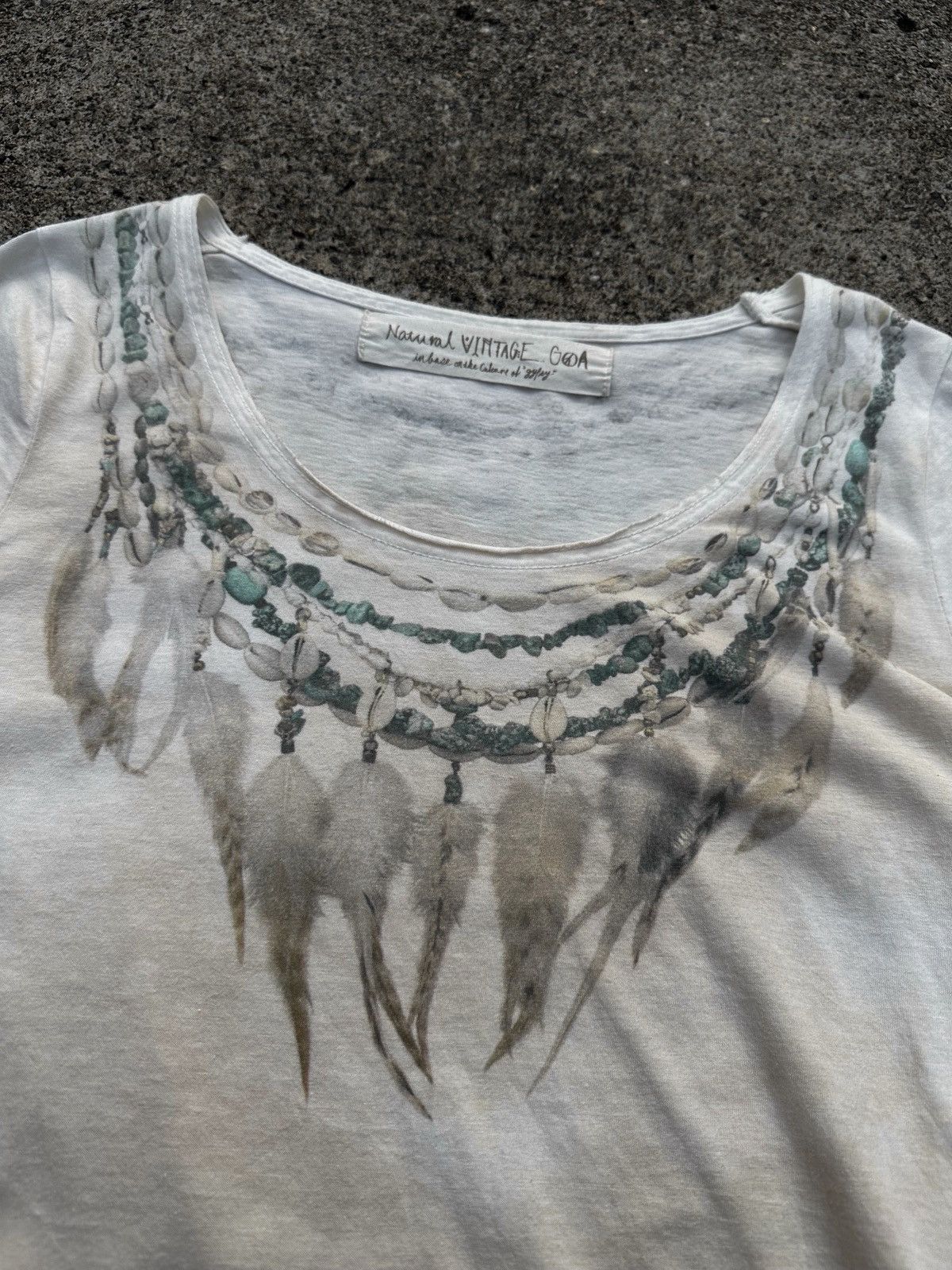 Japanese Brand × KMRii × Le Grande Bleu (L.G.B.) G.O.A. 00’s Feather Necklace Tee Size US S / EU 44-46 / 1 - 3 Thumbnail