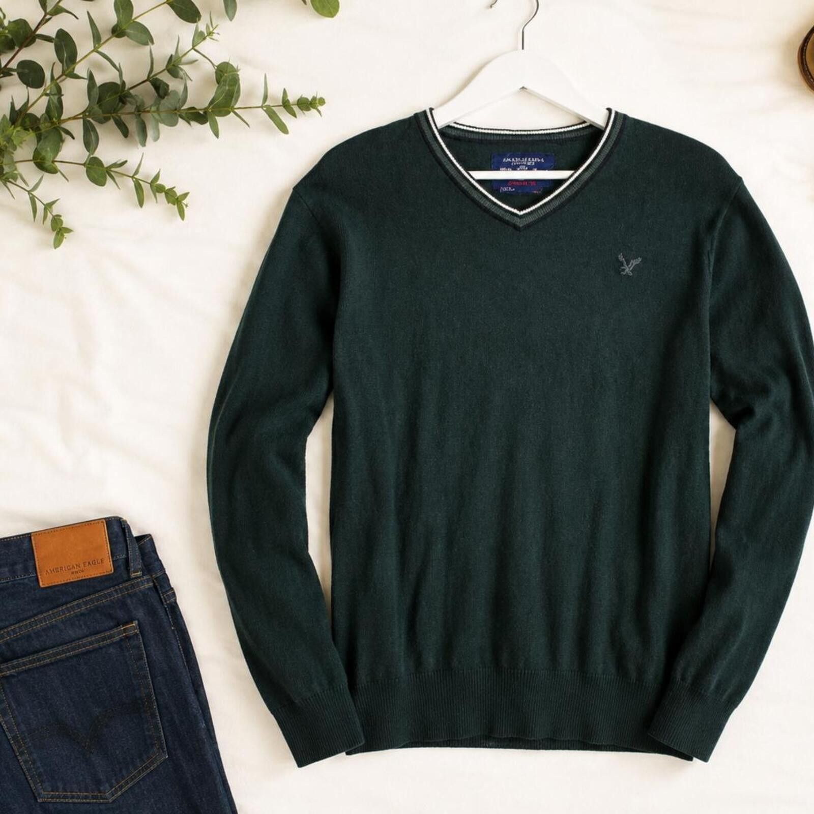 American Eagle Outfitters American Eagle 100% Cotton Sweater Large Preppy Academia Size US L / EU 52-54 / 3 - 1 Thumbnail