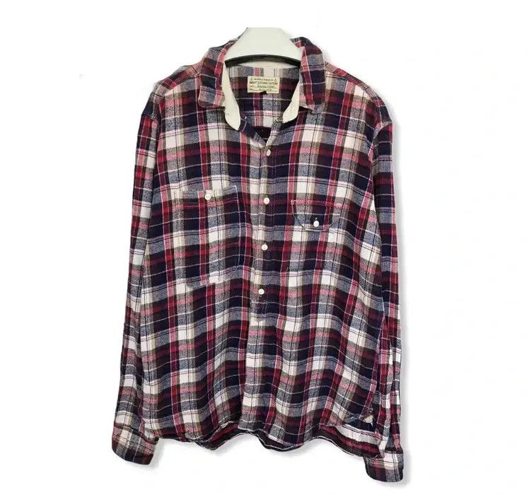 Beams Plus Beams Heart Japan Plaid Tartan Flannel Shirt 👕 Size US XL / EU 56 / 4 - 1 Thumbnail
