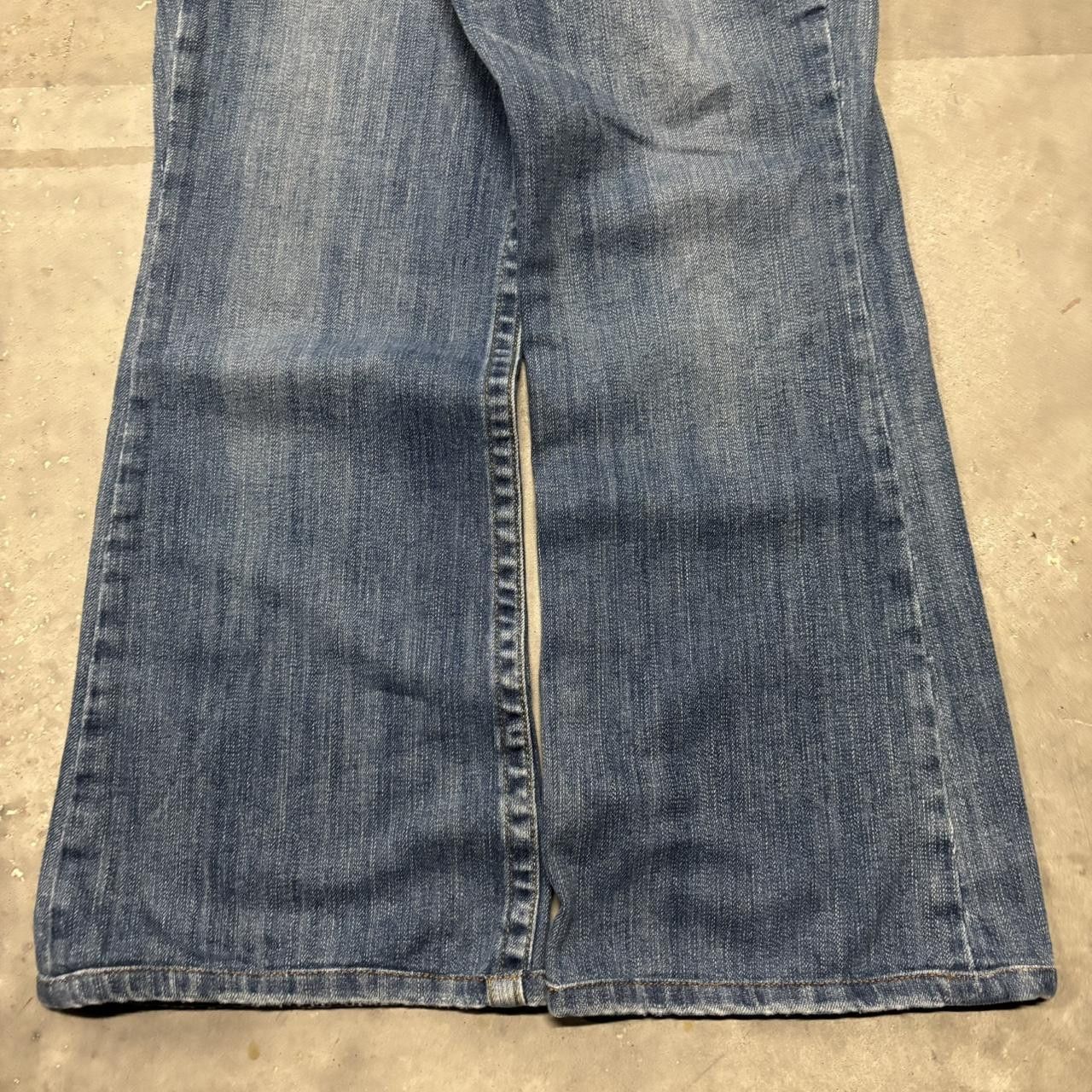 Japanese Brand × Vintage Crazy Vintage Y2K/2000s Medium Wash Bootcut Flared Denim Jeans! Size US 36 / EU 52 - 6 Thumbnail