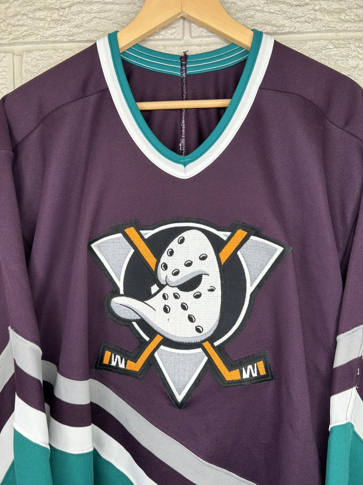 Ccm Vintage 90s CCM Mighty Ducks Hockey Jersey Size US XL / EU 56 / 4 - 2 Thumbnail