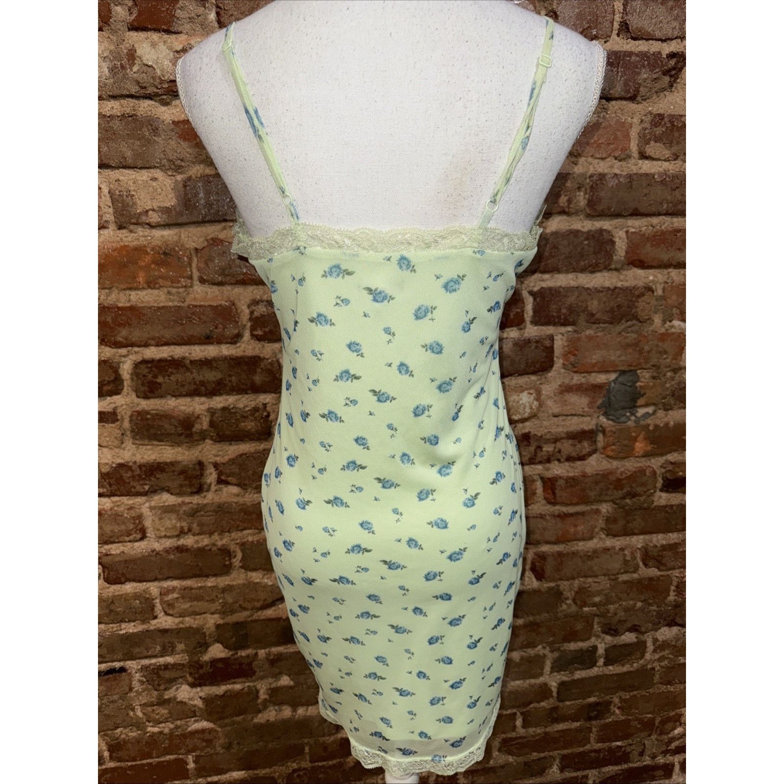Target Basics Wild Fable Coquette Fairy Mesh Green Floral Slip Dress Sz M Size M / US 6-8 / IT 42-44 - 5 Thumbnail