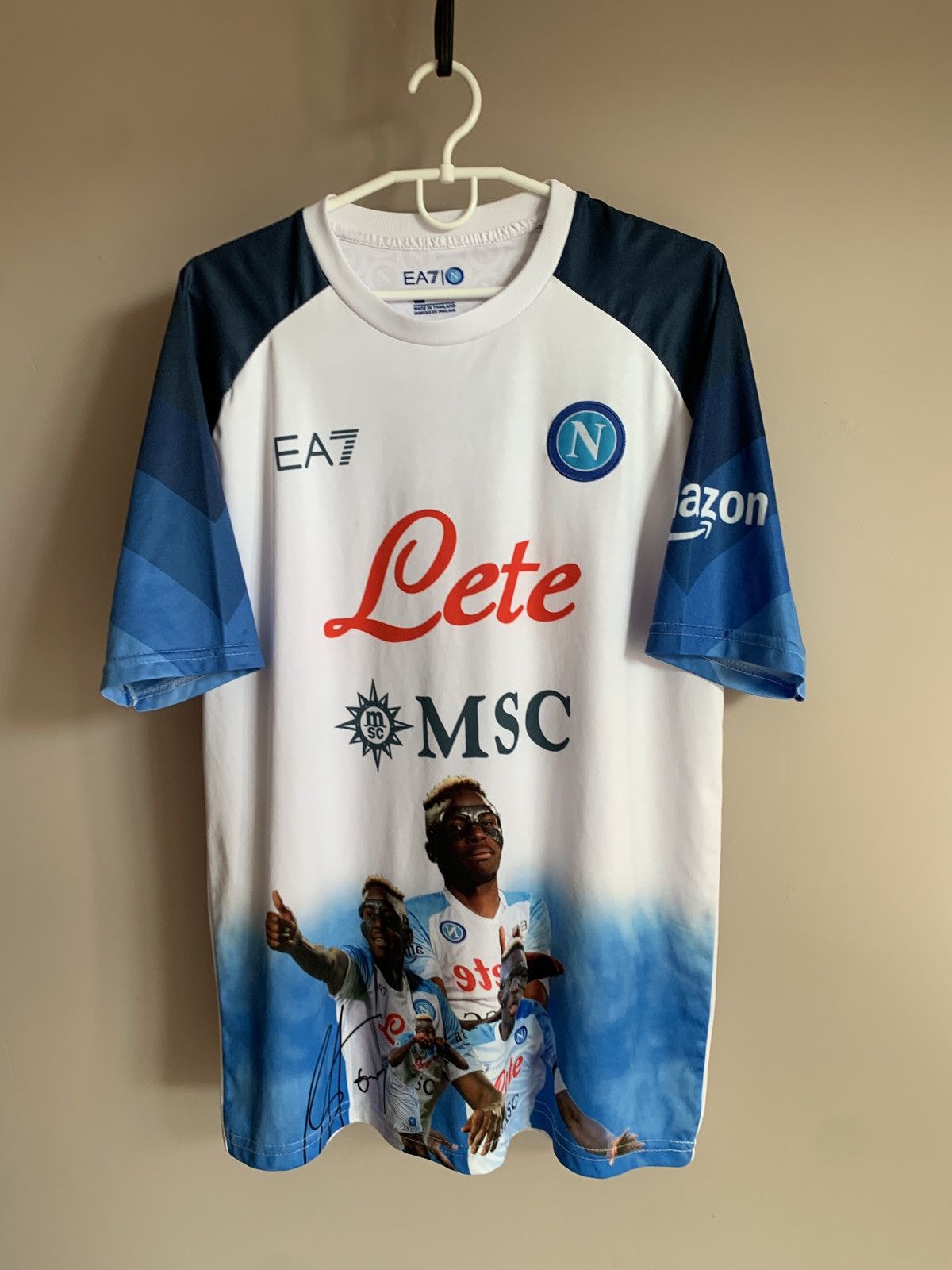 Other Napoli Home Football Shirt Soccer Jersey OSIMHEM #9 Size US L / EU 52-54 / 3 - 1 Thumbnail