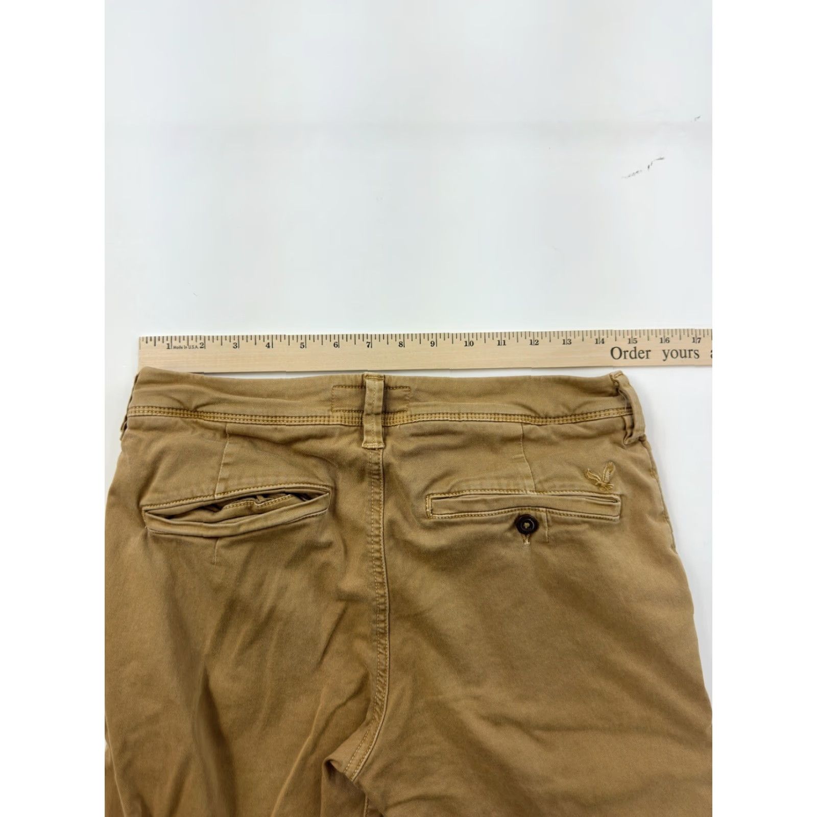 American Eagle Outfitters American Eagle Pants 28x30 Khaki Extreme Flex Slim Chino Mens Size US 28 / EU 44 - 8 Thumbnail